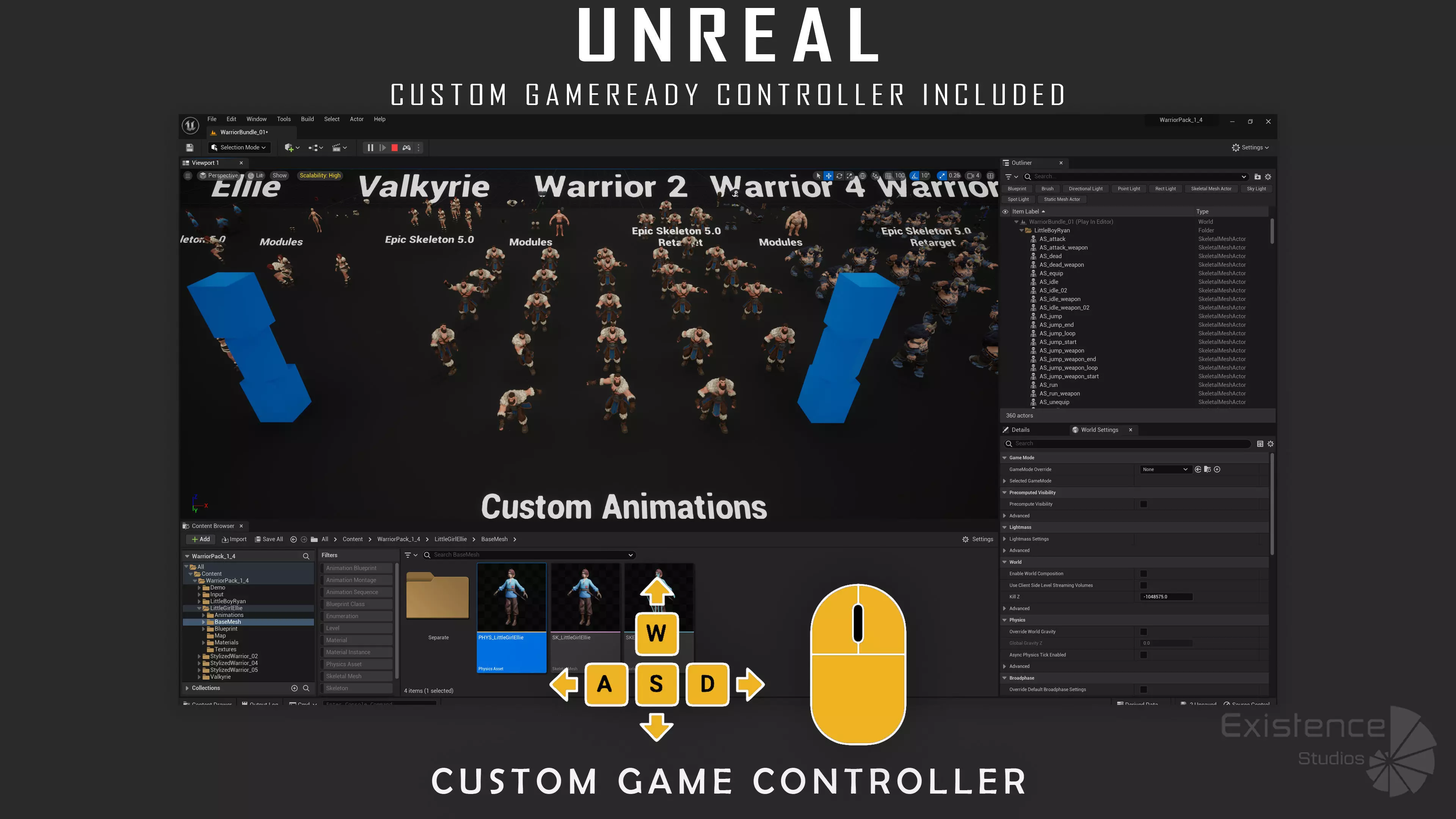 Pack 1 and 4 - Stylized Characters Warriors - 73 Low-poly 3D model_30