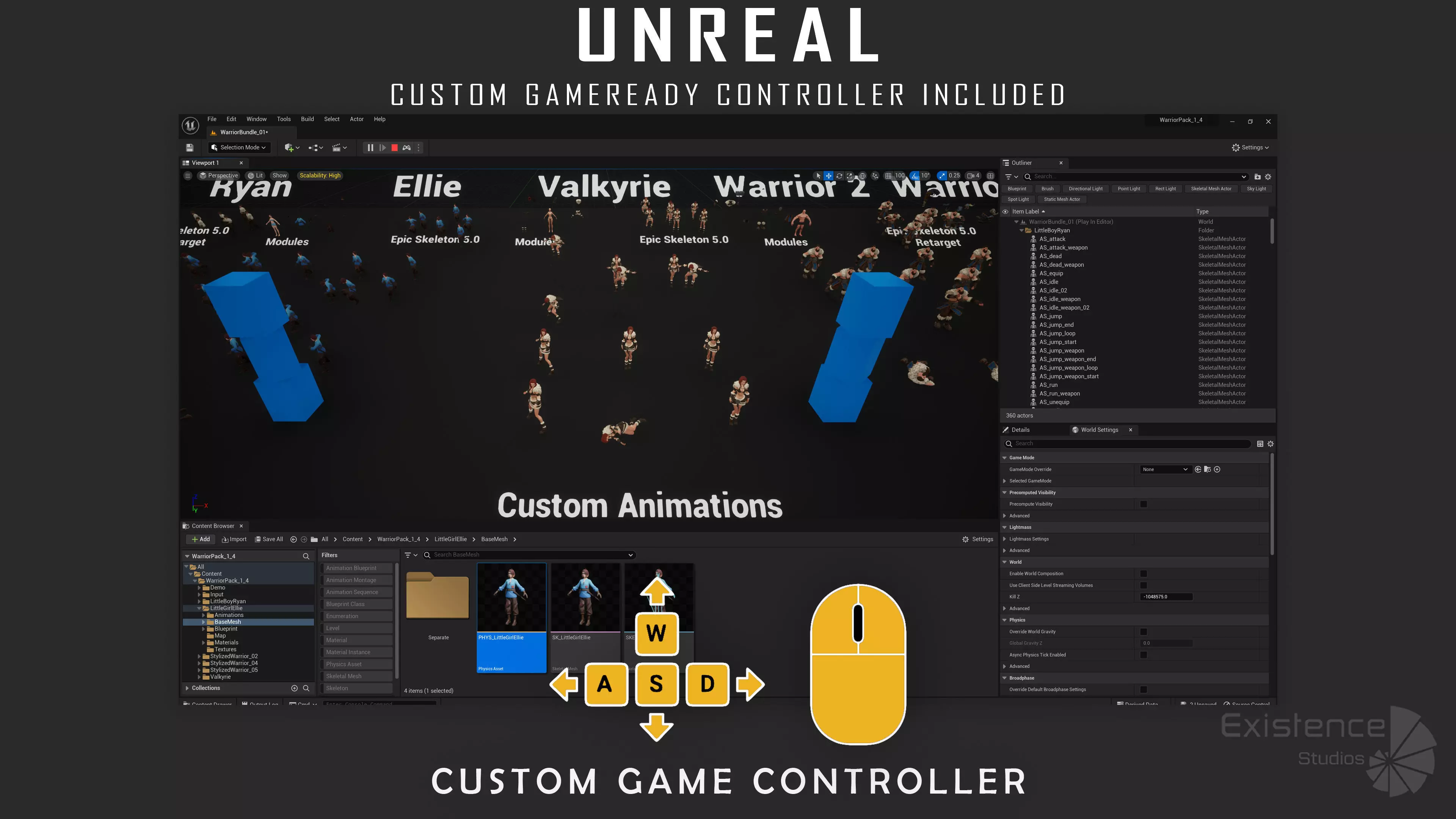 Pack 1 and 4 - Stylized Characters Warriors - 73 Low-poly 3D model_29