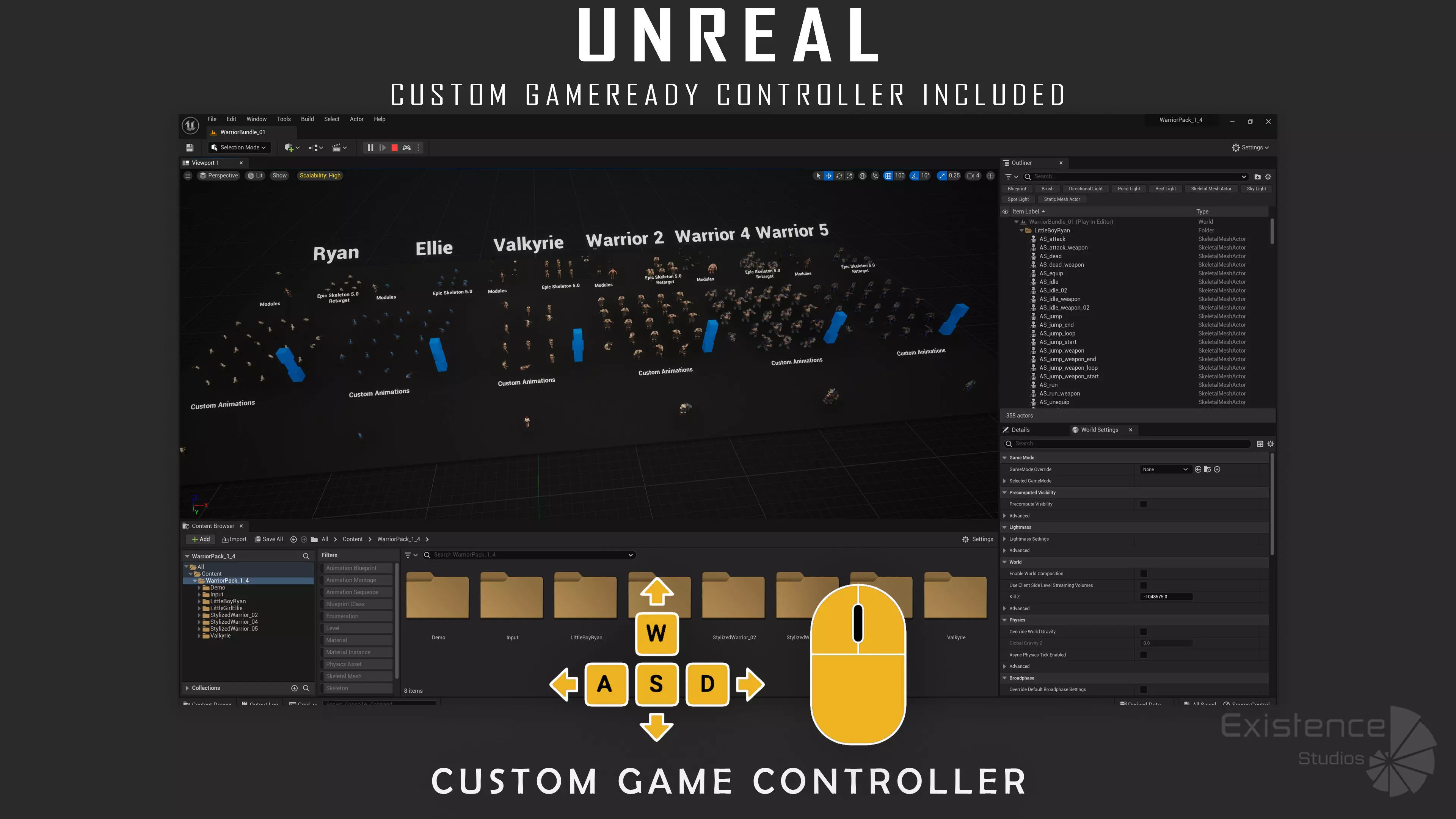 Pack 1 and 4 - Stylized Characters Warriors - 73 Low-poly 3D model_4