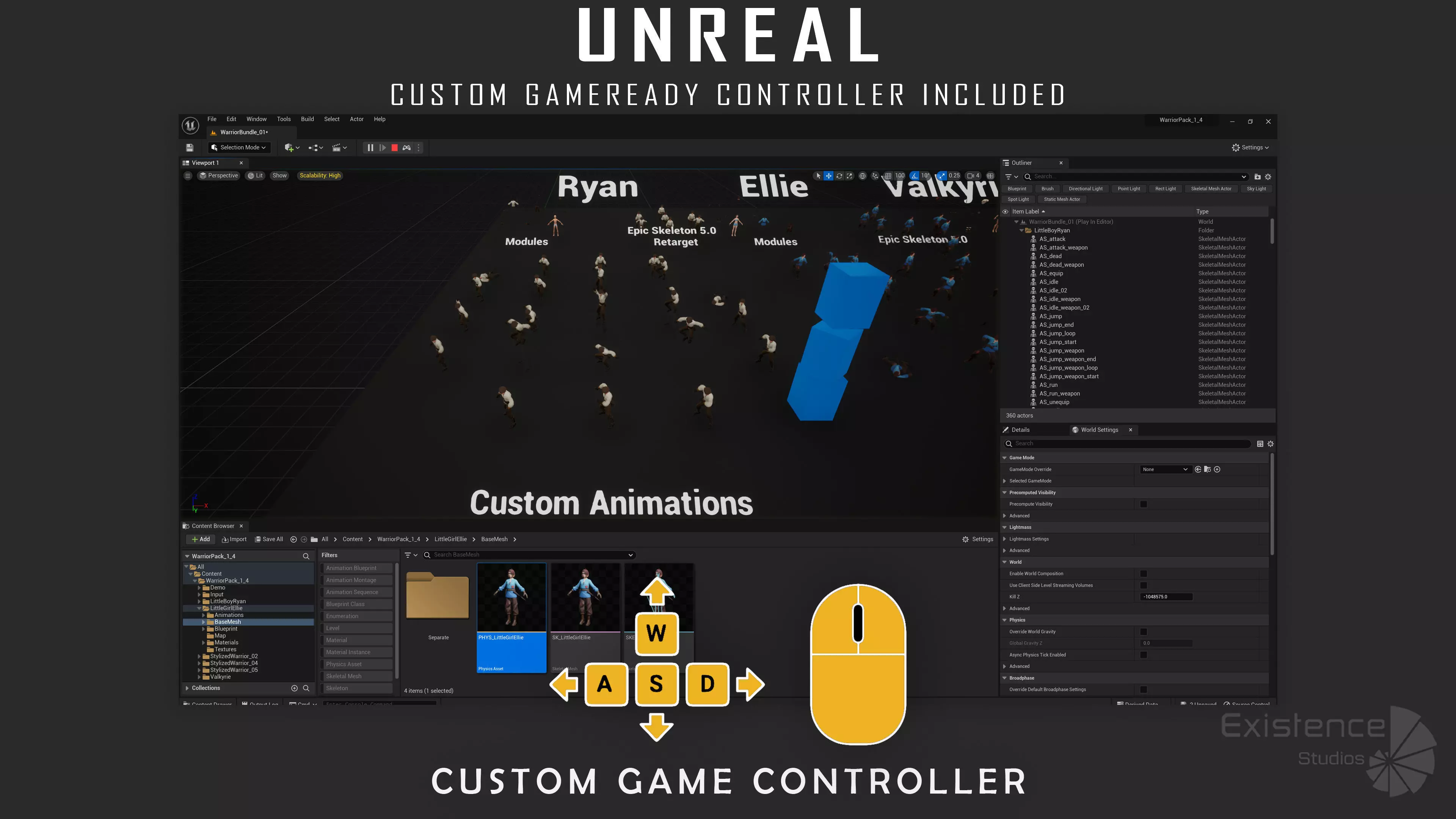 Pack 1 and 4 - Stylized Characters Warriors - 73 Low-poly 3D model_36
