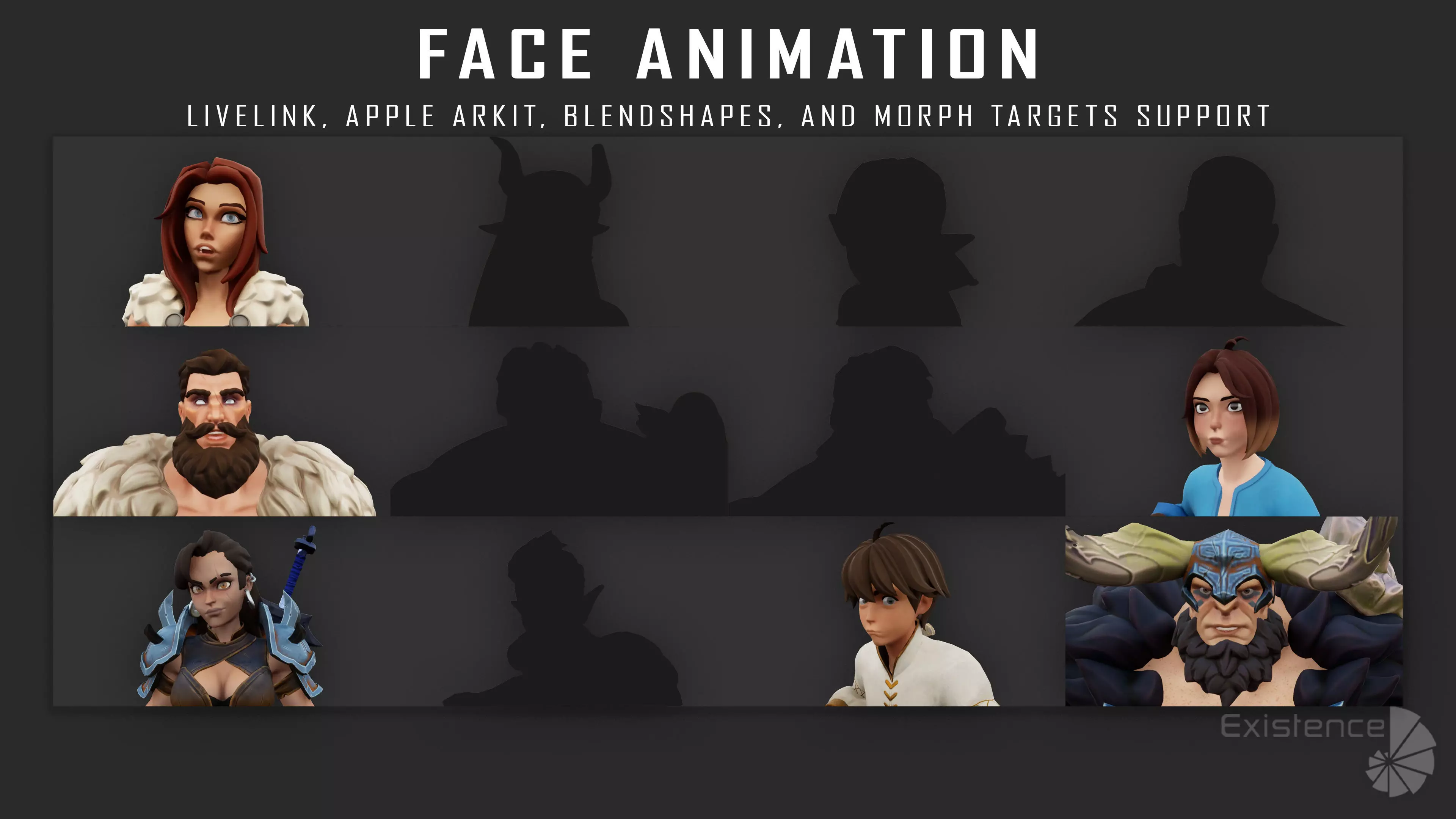 Pack 1 and 4 - Stylized Characters Warriors - 73 Low-poly 3D model_10