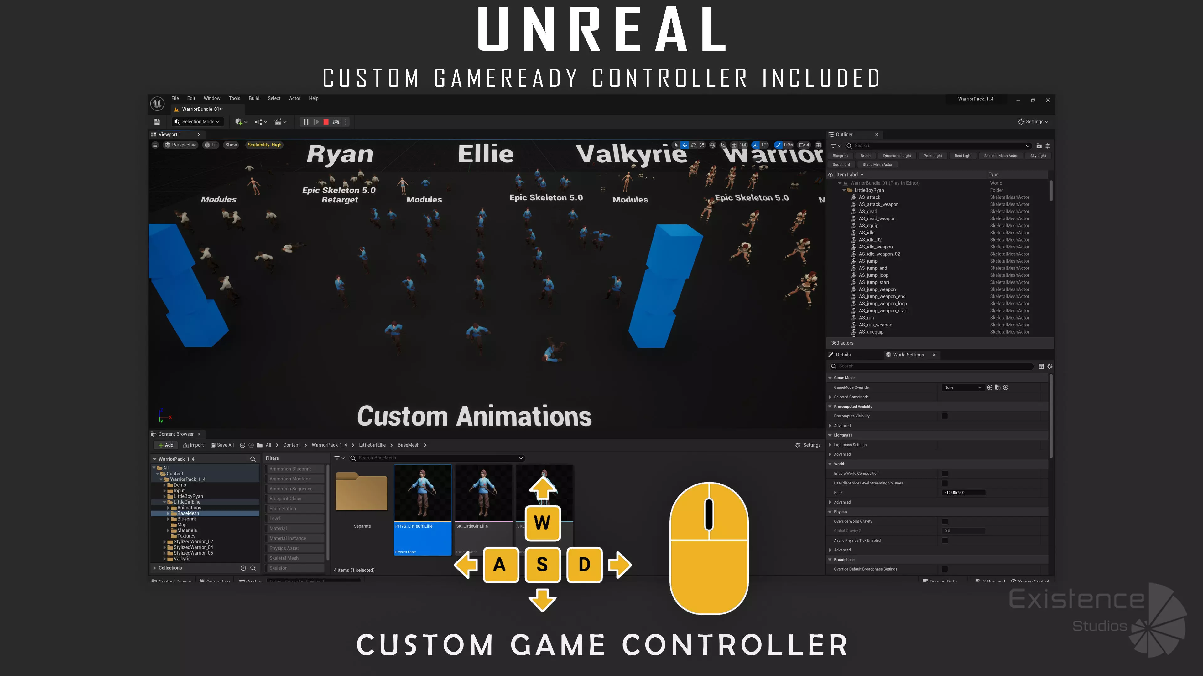 Pack 1 and 4 - Stylized Characters Warriors - 73 Low-poly 3D model_28