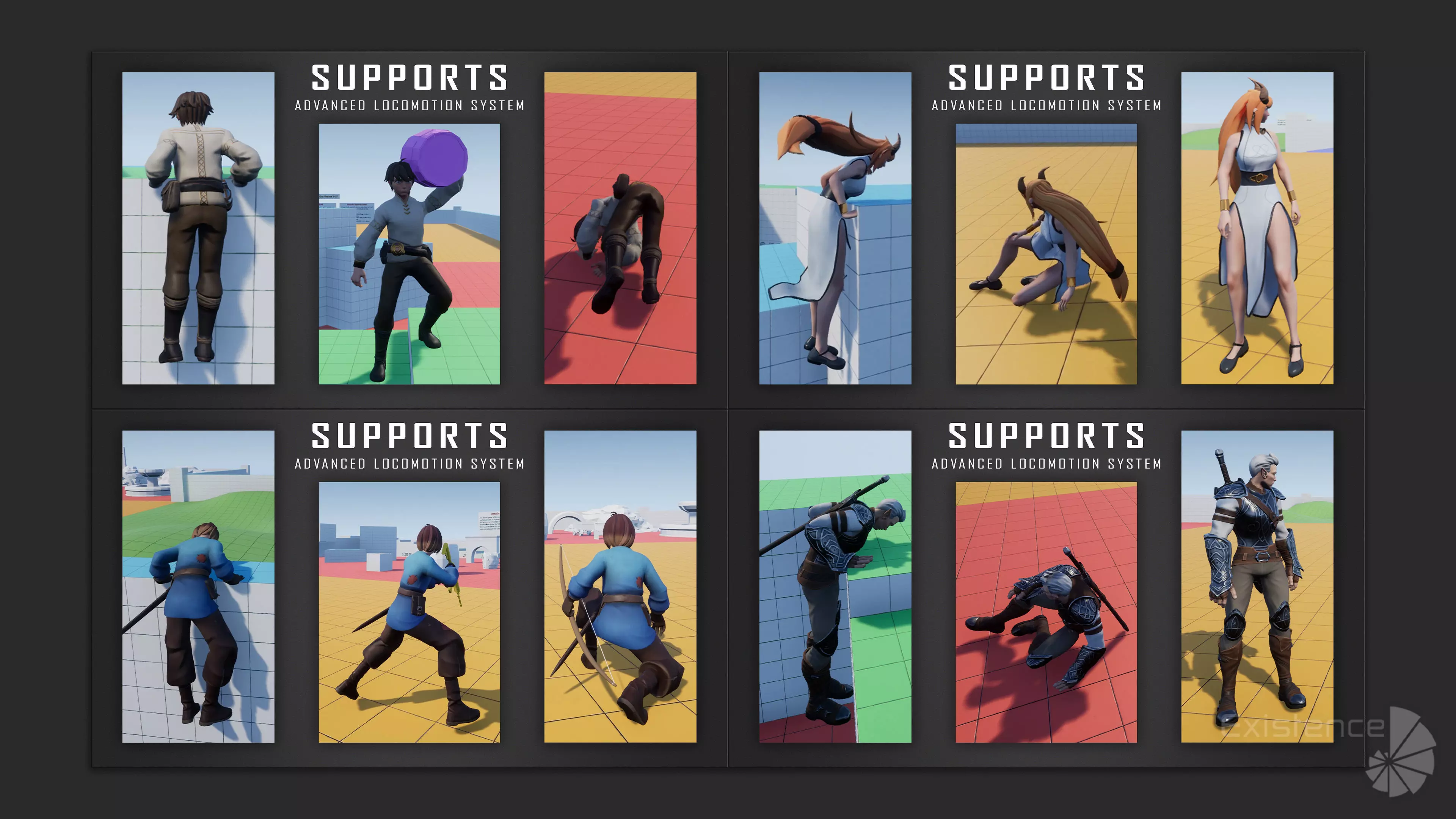 Pack 1 and 4 - Stylized Characters Warriors - 73 Low-poly 3D model_12