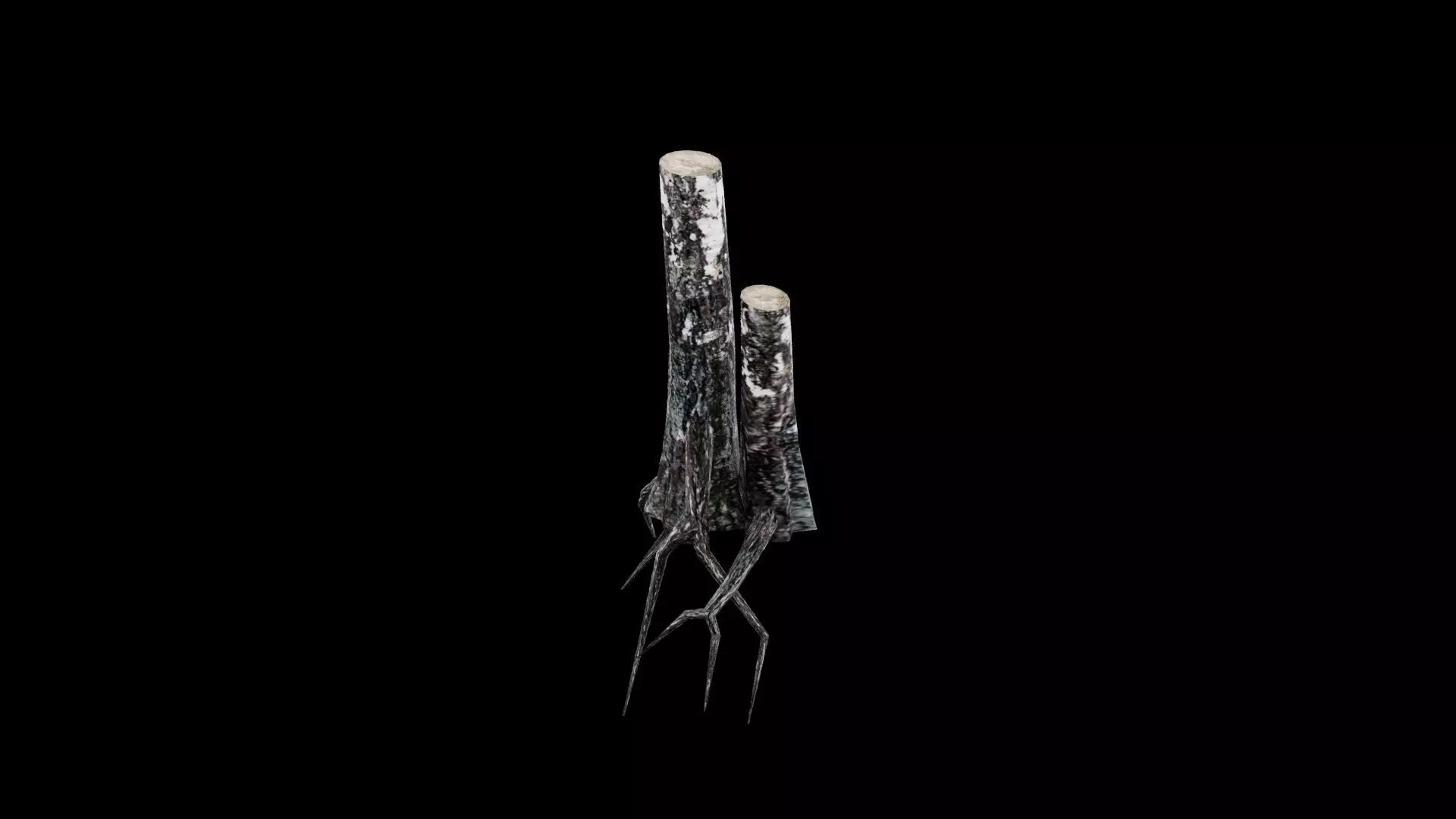 Dead Tree Low-poly 3D model_3