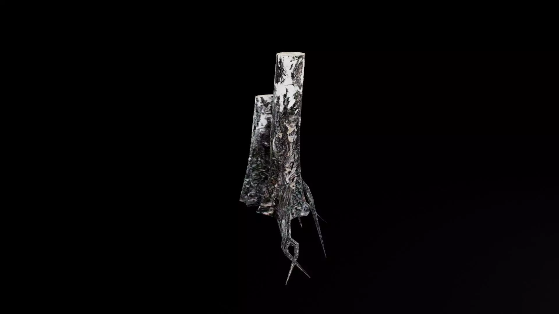 Dead Tree Low-poly 3D model_7