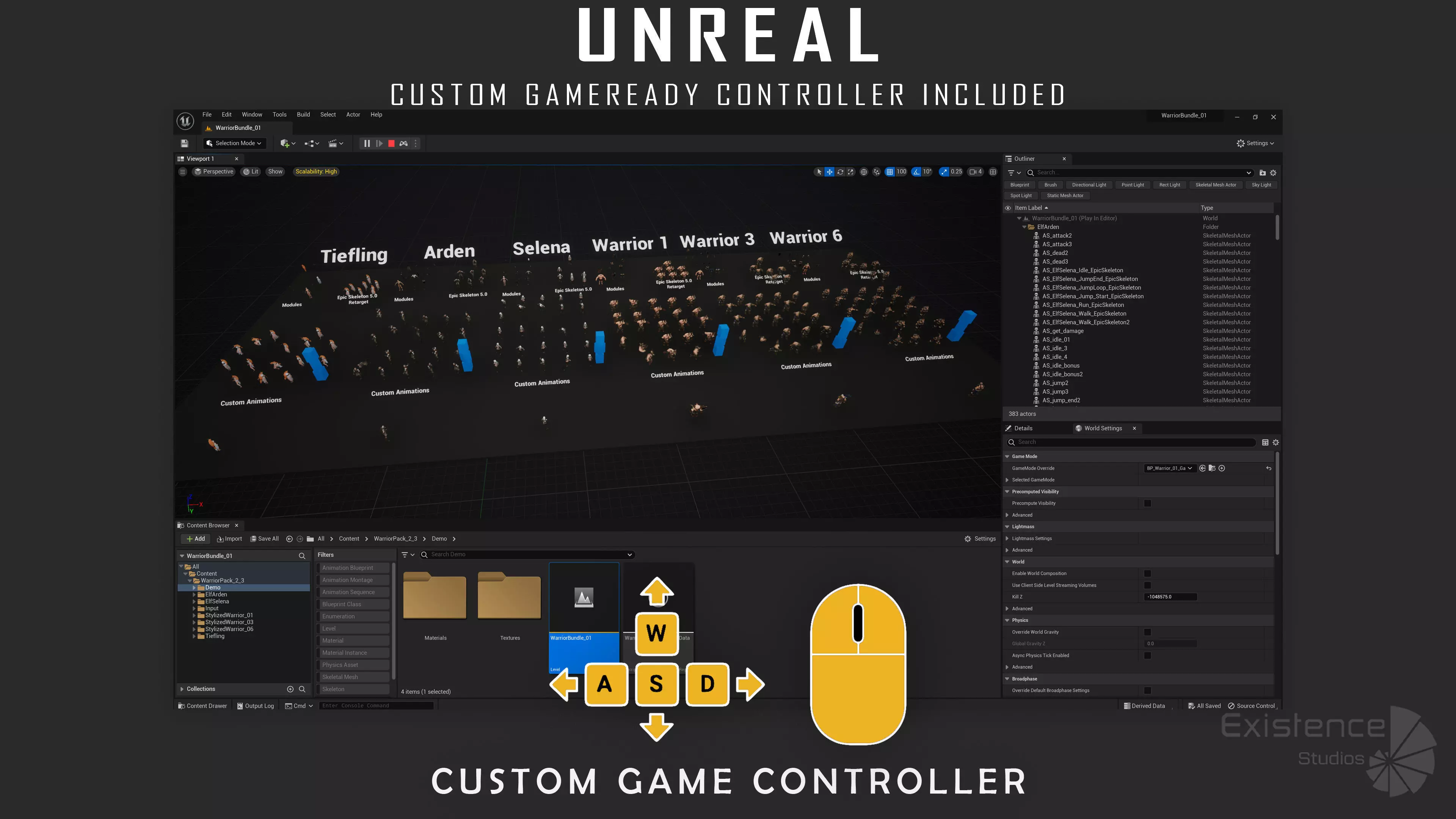 Pack 2 and 3 - Stylized Characters Warriors - 74 Low-poly 3D model_4