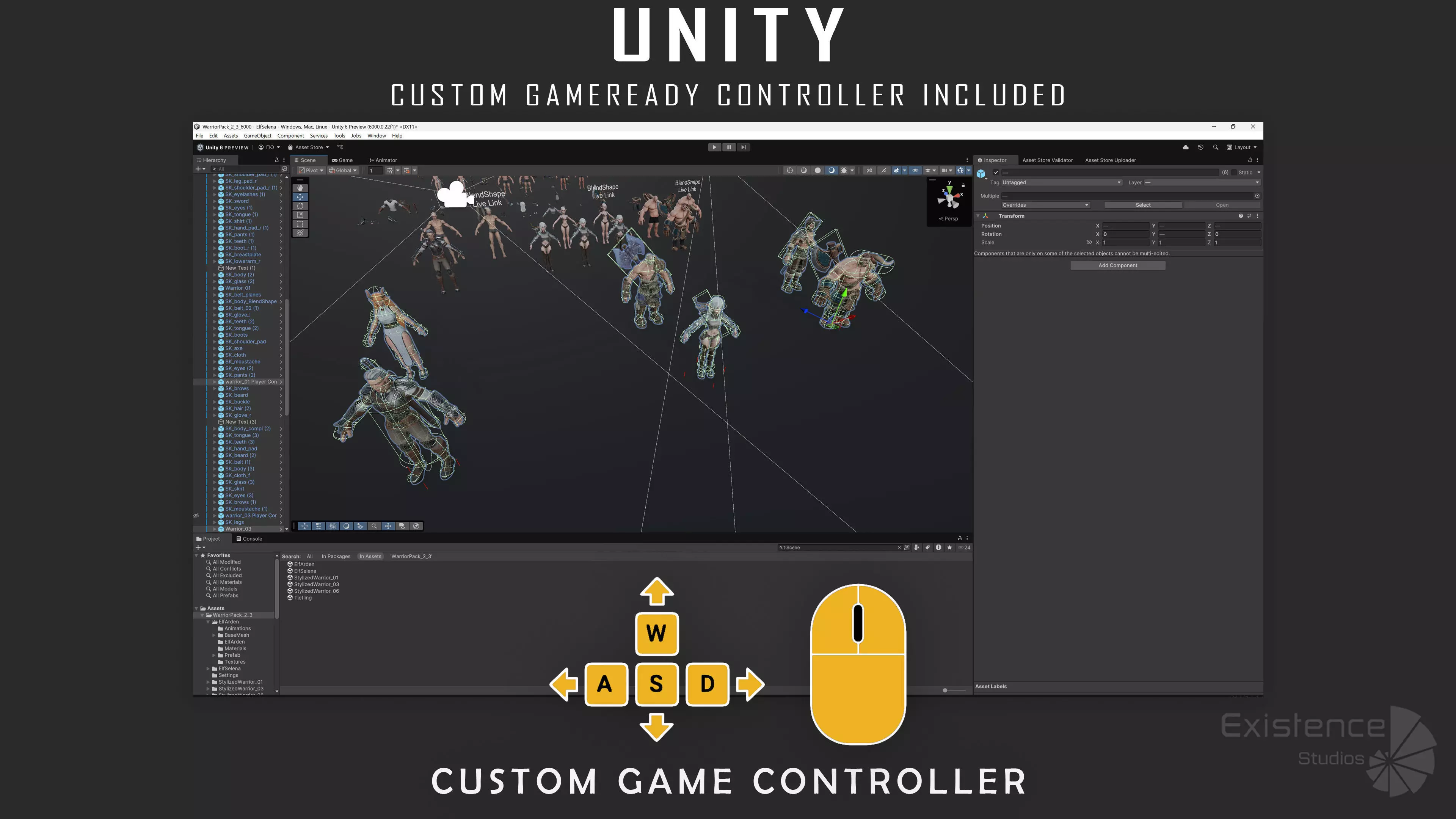 Pack 2 and 3 - Stylized Characters Warriors - 74 Low-poly 3D model_30