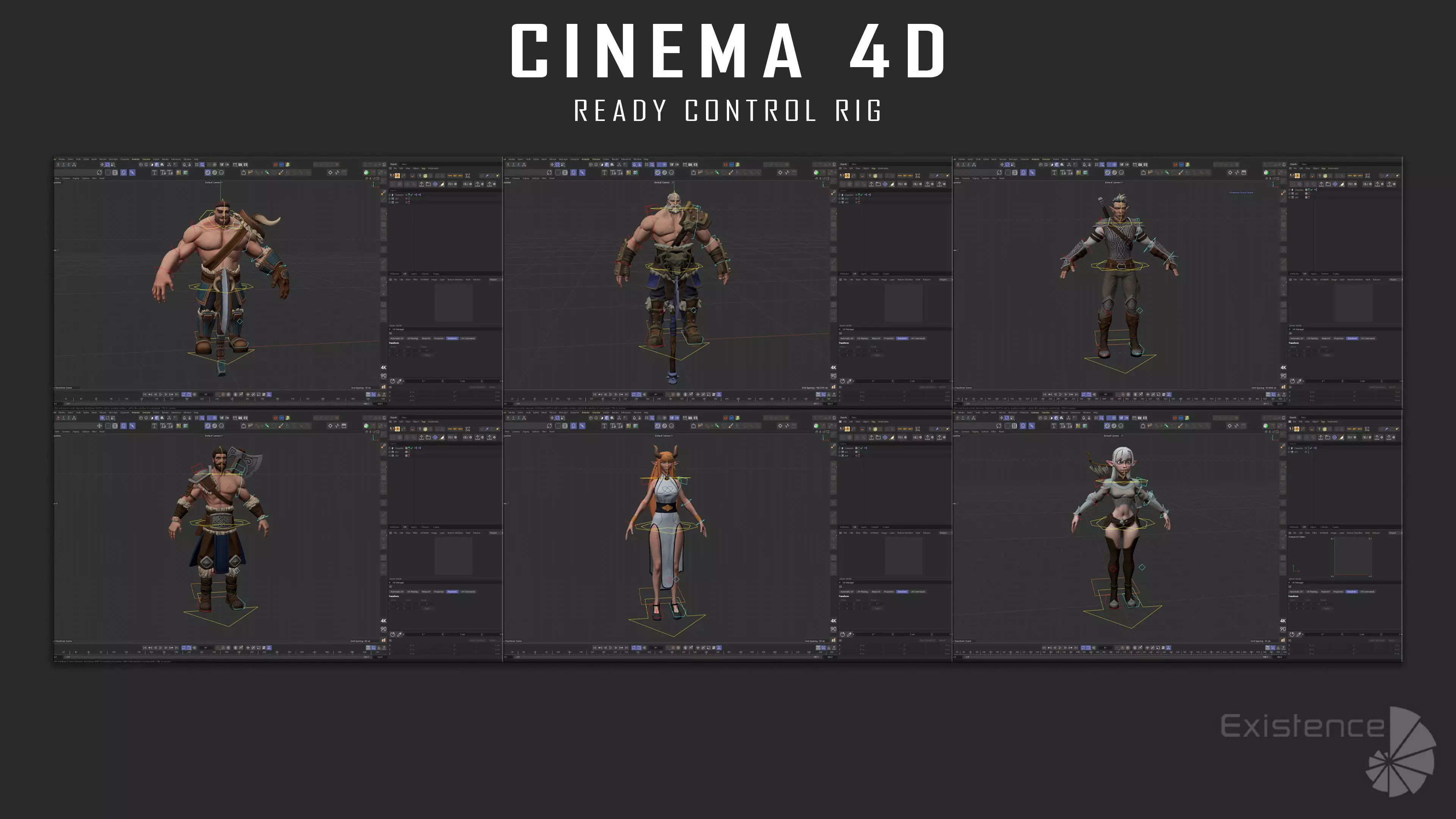 Pack 2 and 3 - Stylized Characters Warriors - 74 Low-poly 3D model_8