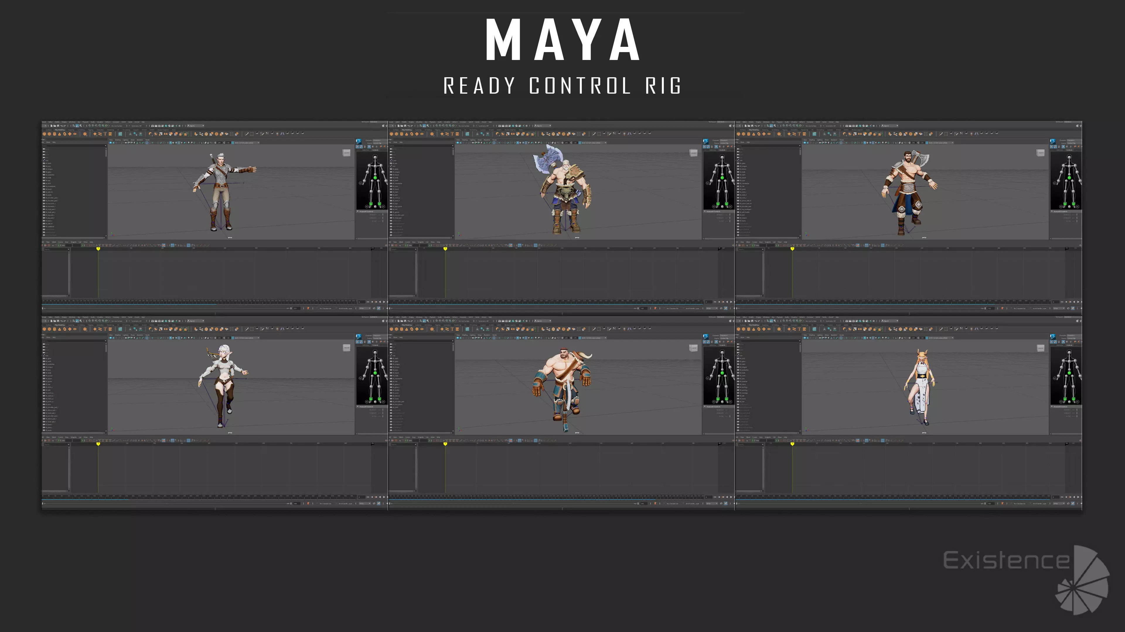 Pack 2 and 3 - Stylized Characters Warriors - 74 Low-poly 3D model_9