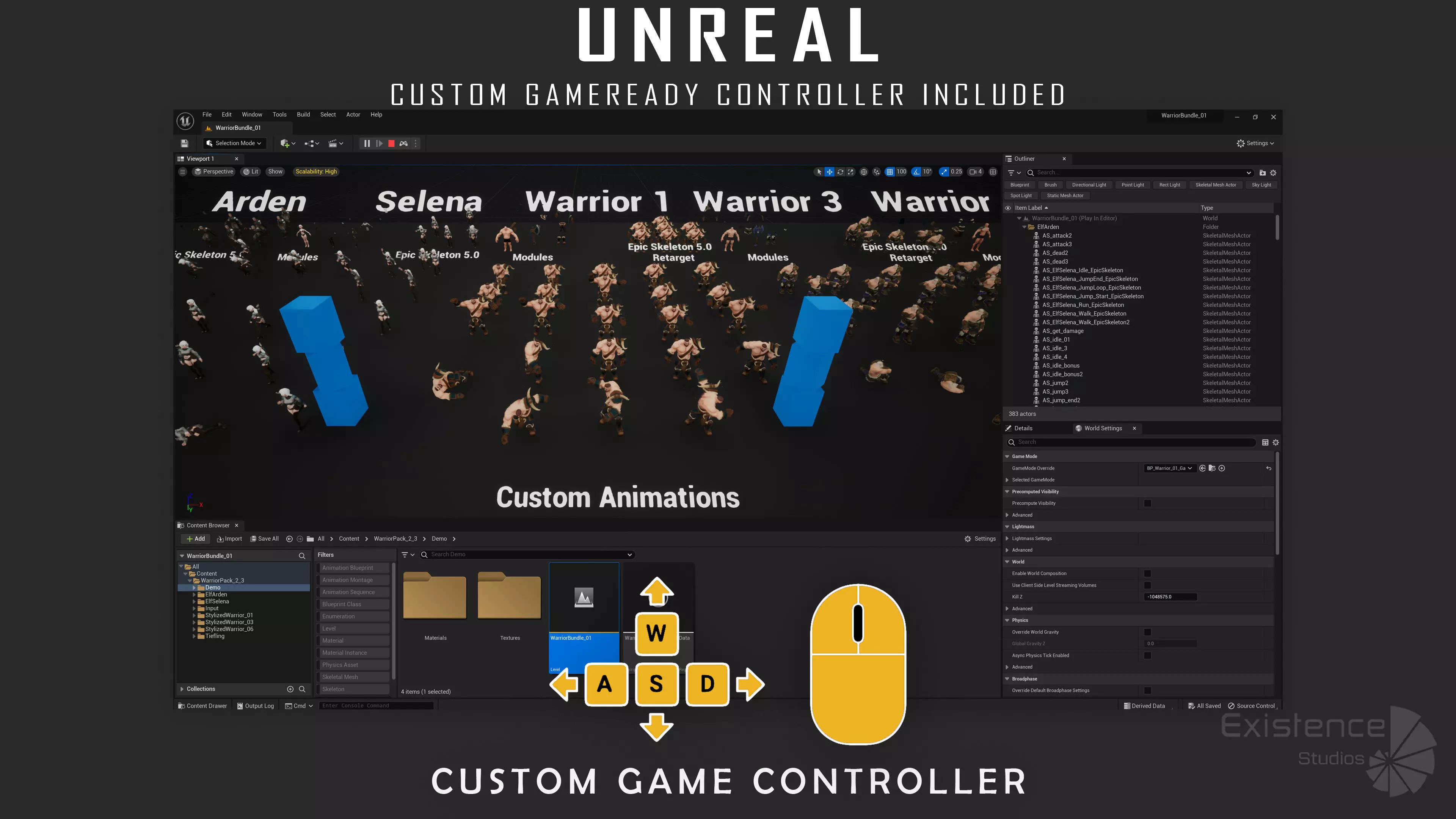 Pack 2 and 3 - Stylized Characters Warriors - 74 Low-poly 3D model_24
