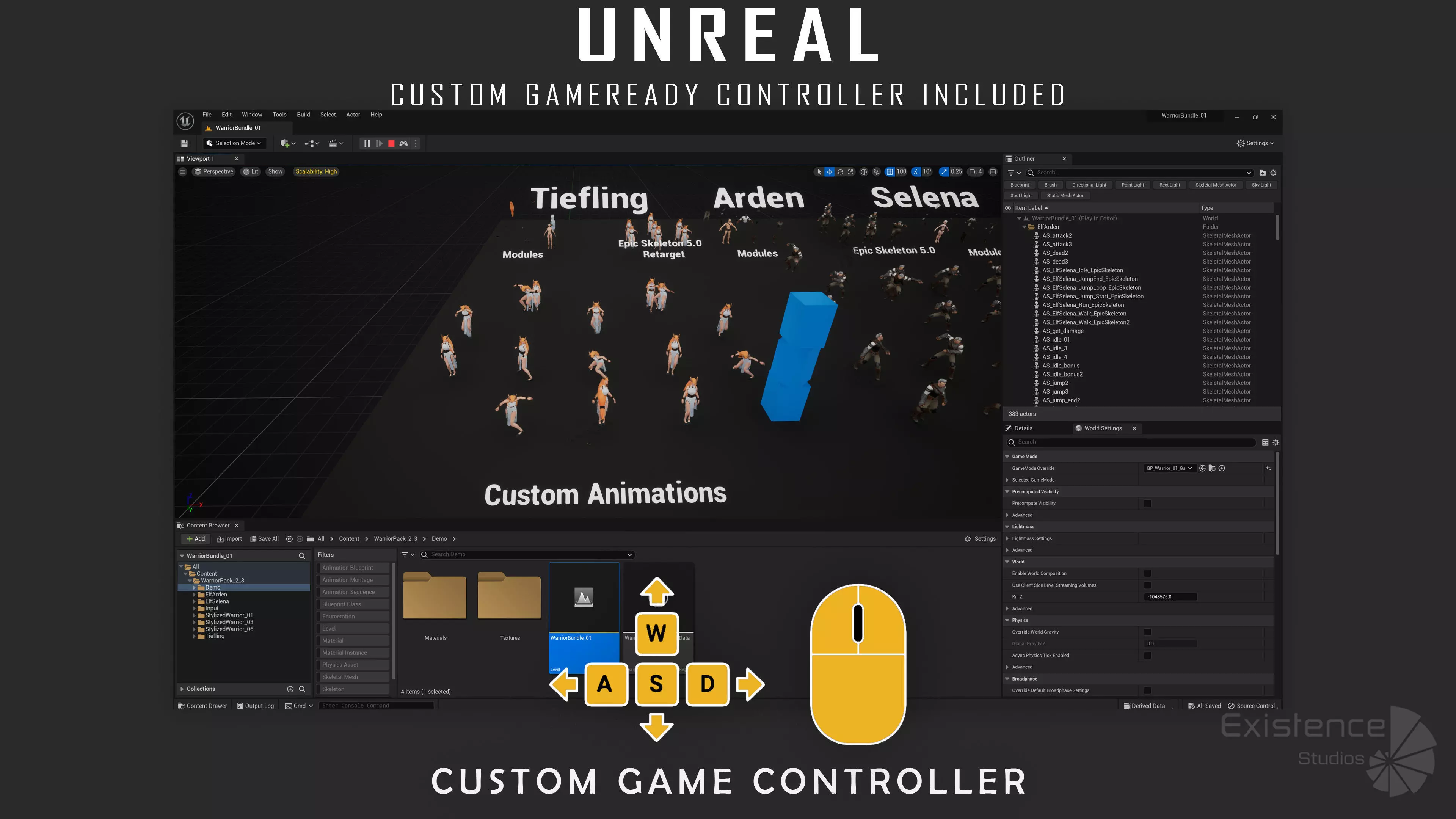 Pack 2 and 3 - Stylized Characters Warriors - 74 Low-poly 3D model_17