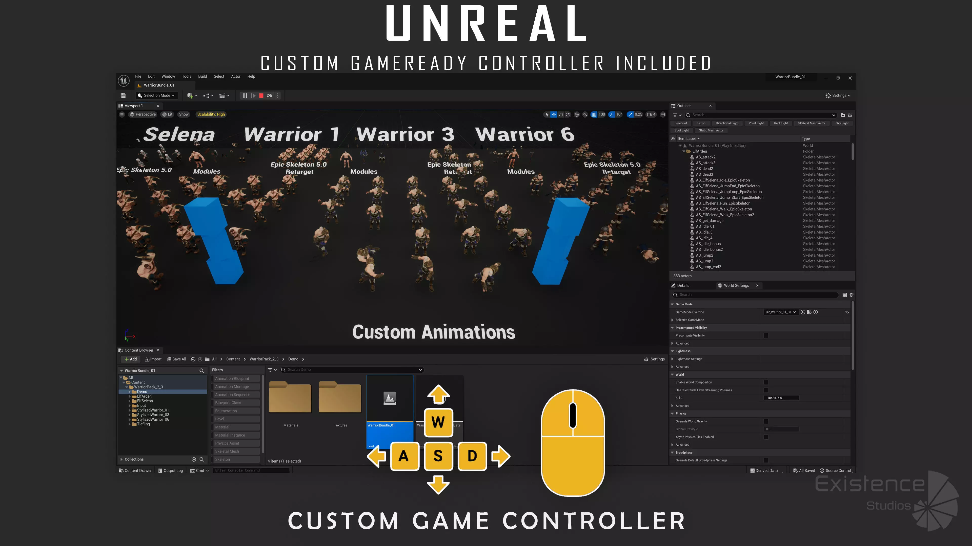 Pack 2 and 3 - Stylized Characters Warriors - 74 Low-poly 3D model_23