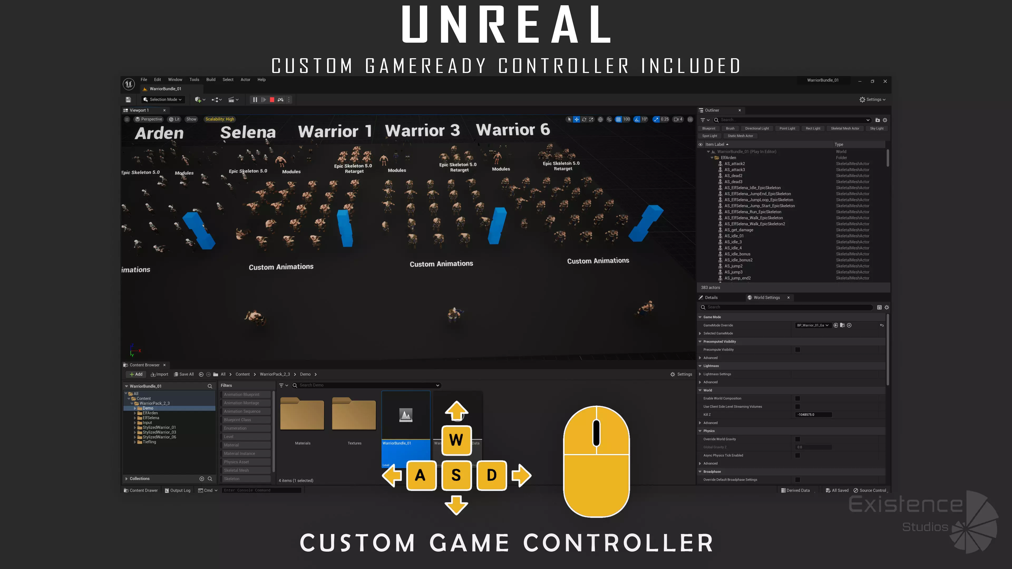 Pack 2 and 3 - Stylized Characters Warriors - 74 Low-poly 3D model_18
