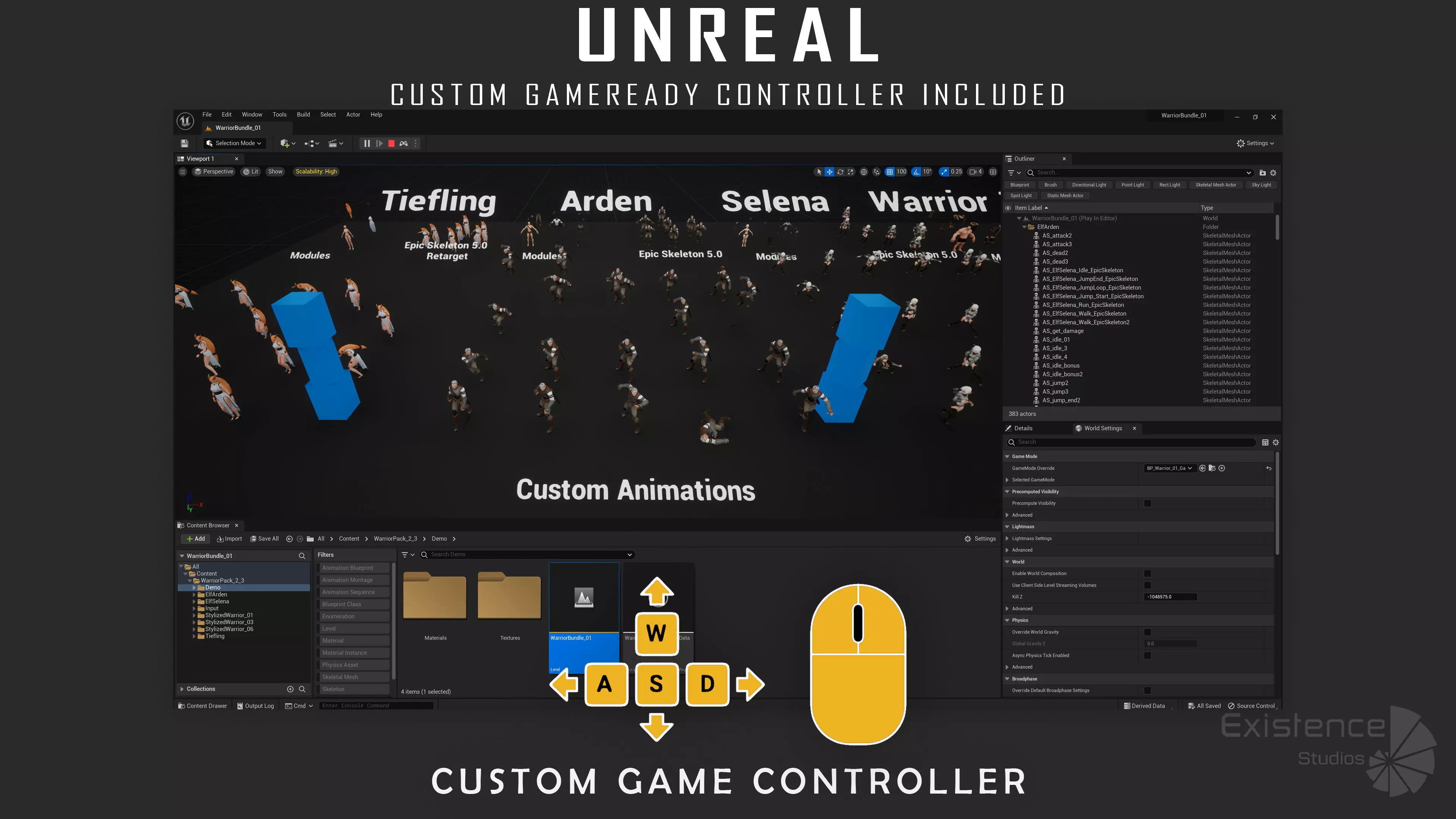 Pack 2 and 3 - Stylized Characters Warriors - 74 Low-poly 3D model_22