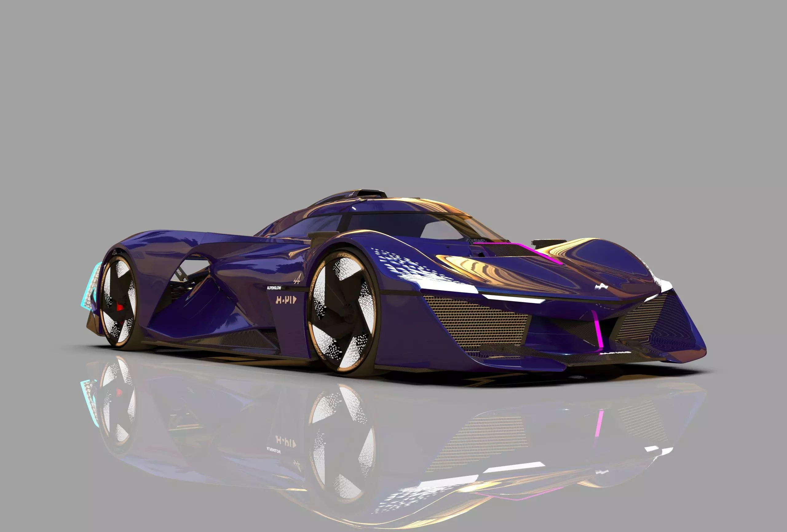 Alpine Alpenglow HY4 Concept 2022 HQ interior  3D model_22