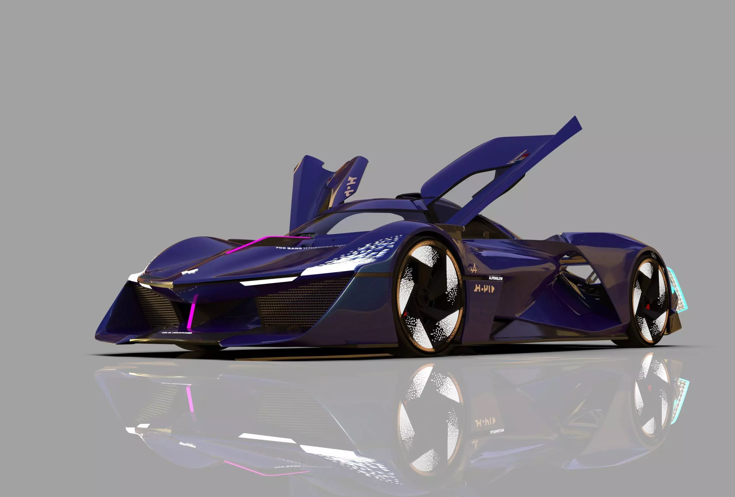 Alpine Alpenglow HY4 Concept 2022 HQ interior  3D model_24