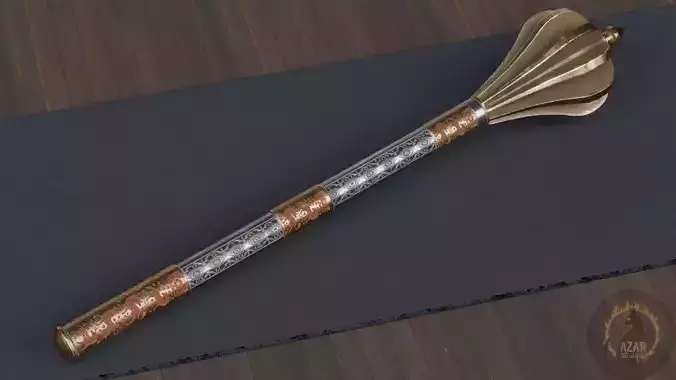 Mace001 Medieval Mace 3D Model  Game-Ready PBR Weapon