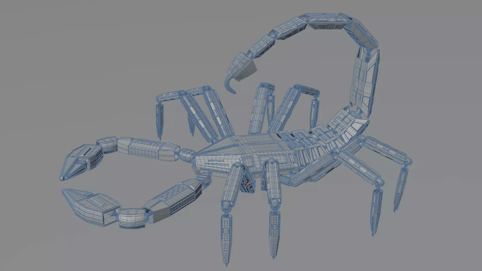 Sci fi robot scorpion Low-poly 3D model_10