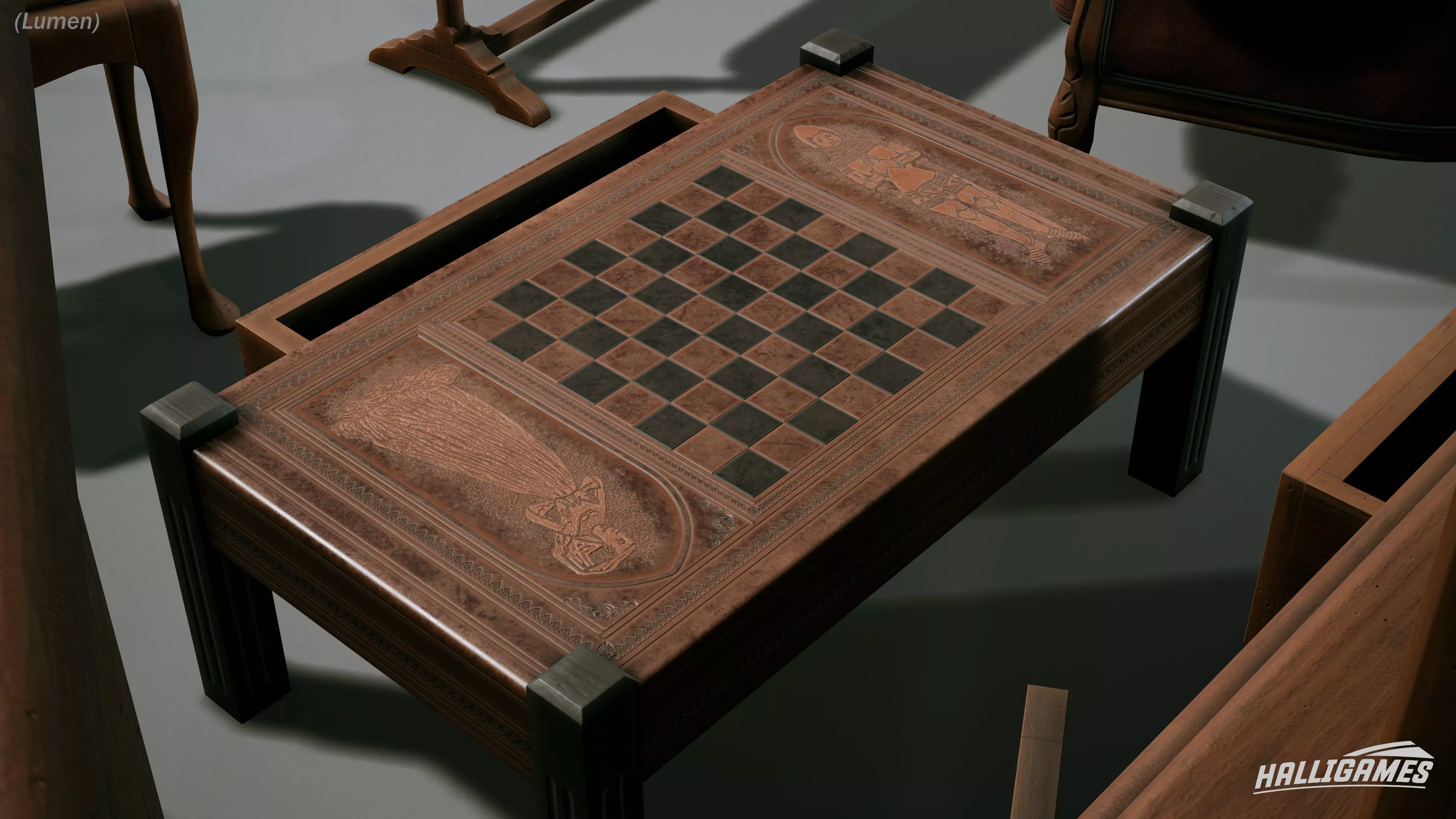 Rustic Furniture Pack Low-poly 3D model_3