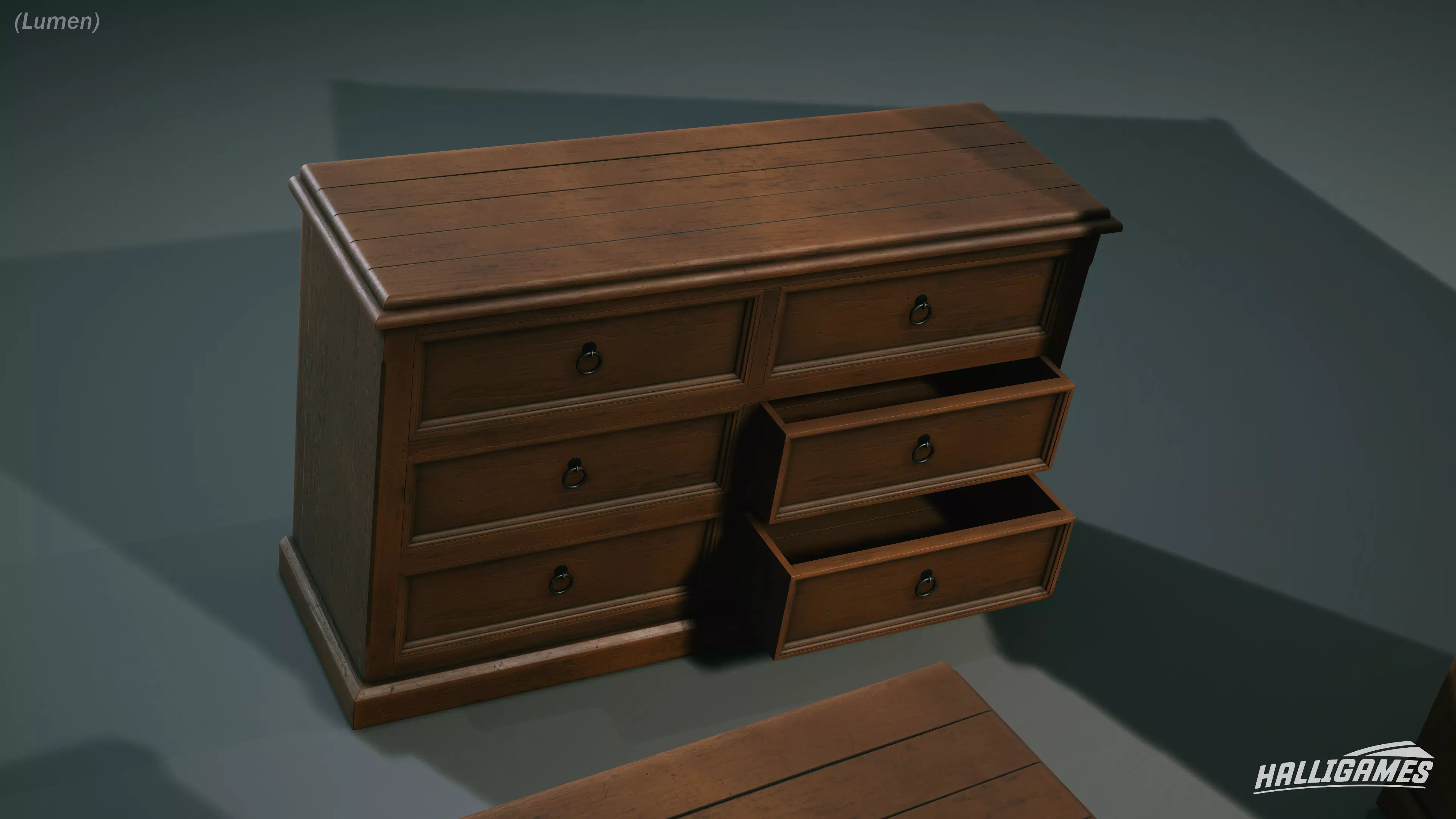 Rustic Furniture Pack Low-poly 3D model_9