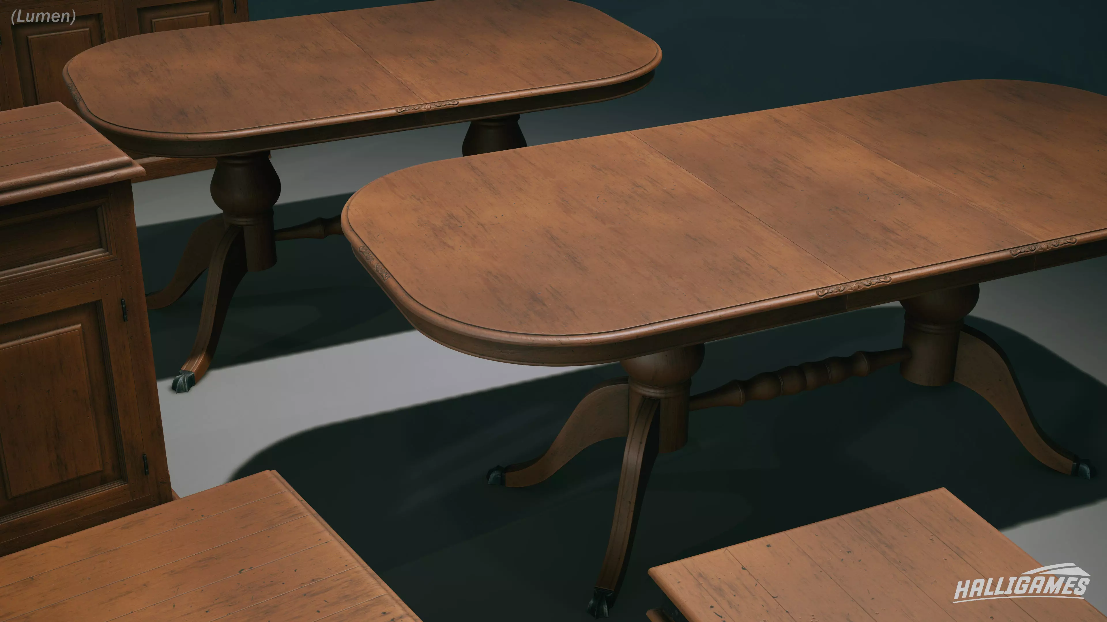 Rustic Furniture Pack Low-poly 3D model_10