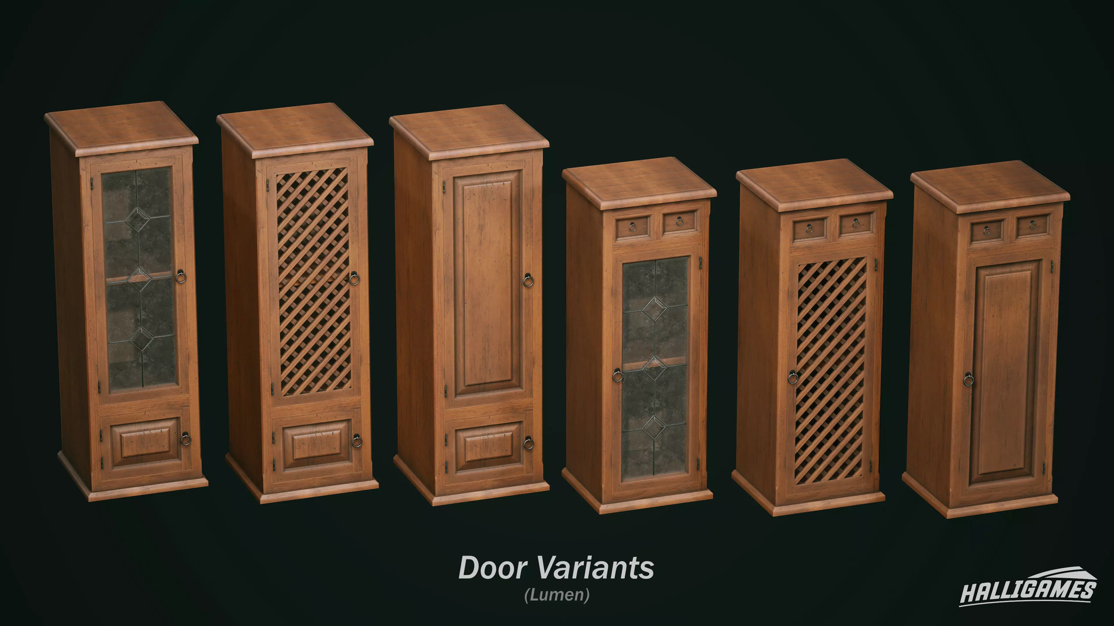 Rustic Furniture Pack Low-poly 3D model_12