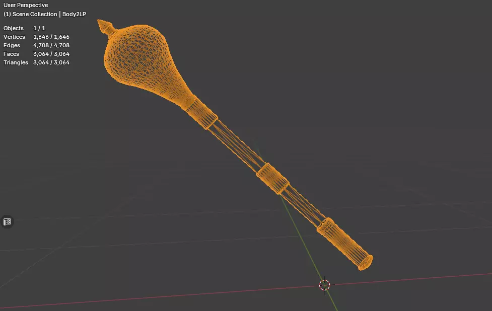 Mace002 Medieval Mace 3D Model Game-Ready PBR Weapon Low-poly 3D model_17