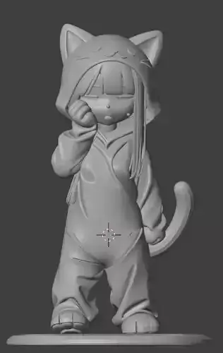 Anime Girl Figure STL 3D Printable Model for Collectors