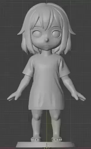 Anime Girl Figure STL 3D Printable Model for Collectors