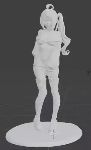 Anime Girl Figure STL 3D Printable Model for Collectors