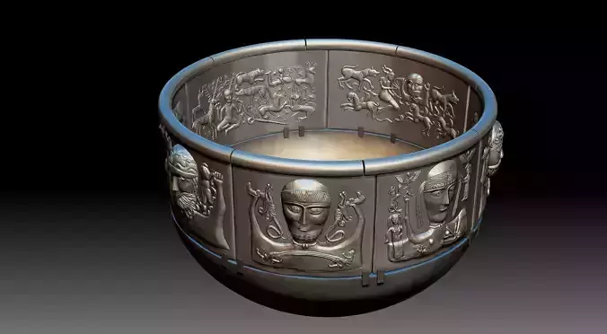 Gundestrup Cauldron 3D Print 3D print model