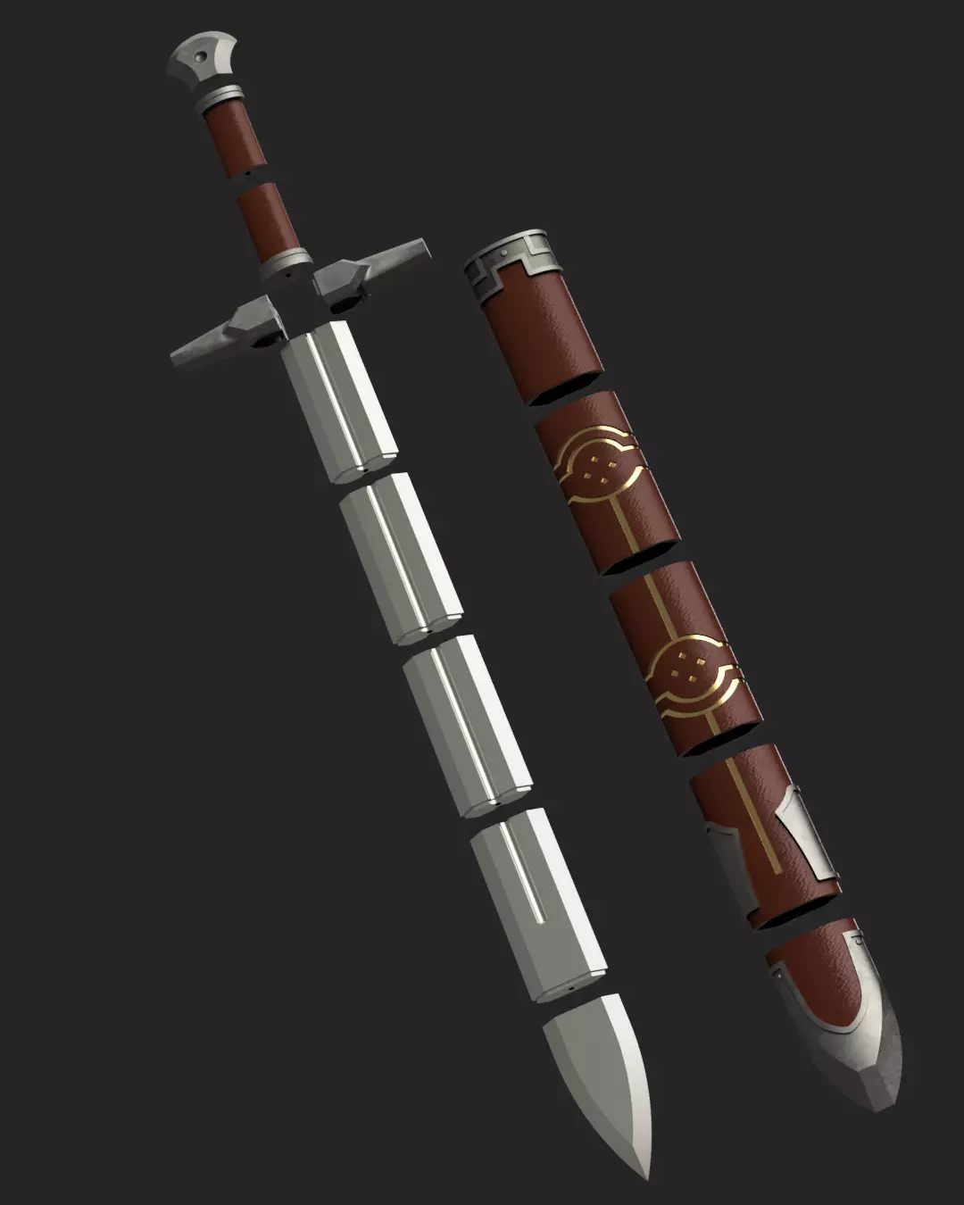 The Legend of Zelda Twilight Princess - Ordon Sword and Scabbard 3D print model_5