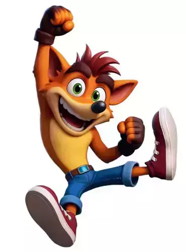 Crash Bandicoot figure STL ready to 3D print and DIY