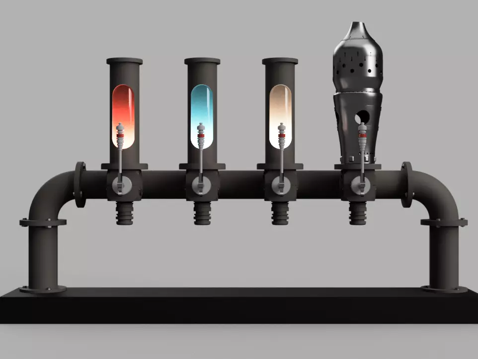 Ogas Cantina Bar Tap Assembly 3D print model_6