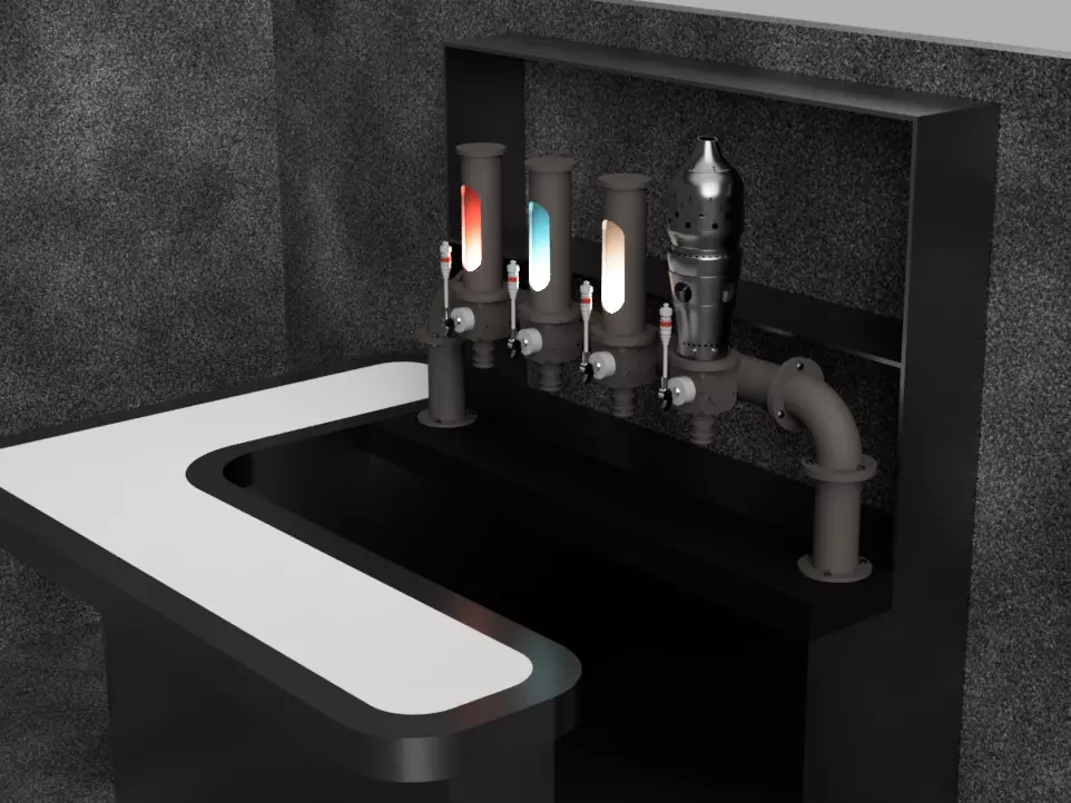 Ogas Cantina Bar Tap Assembly 3D print model_3