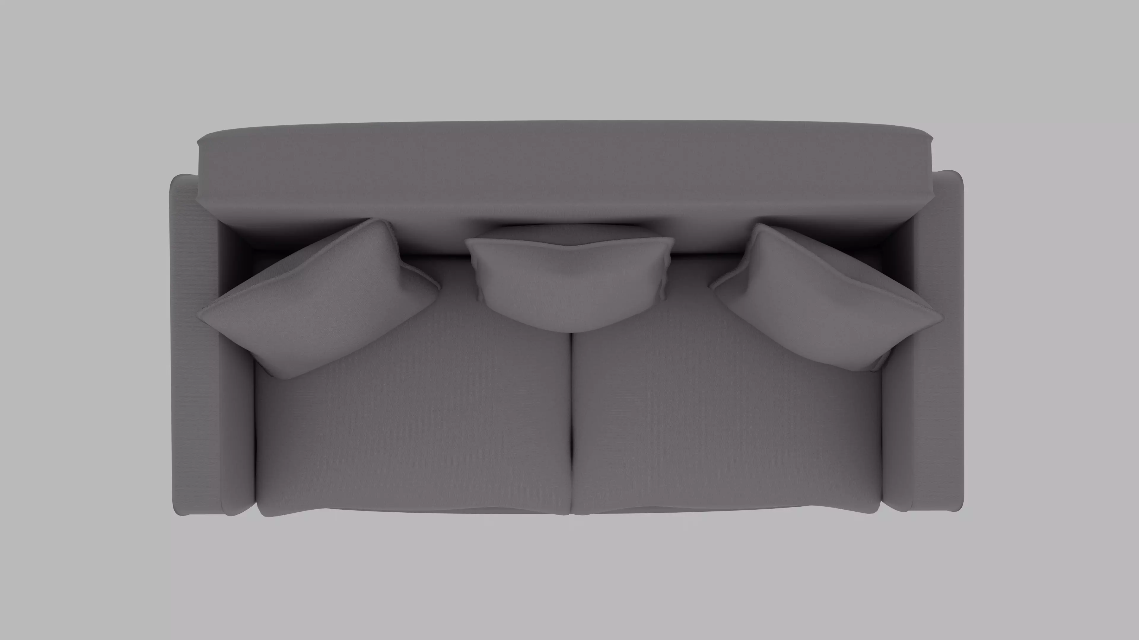 Modern Luxury Sofa with Cushions Low-poly 3D model_2
