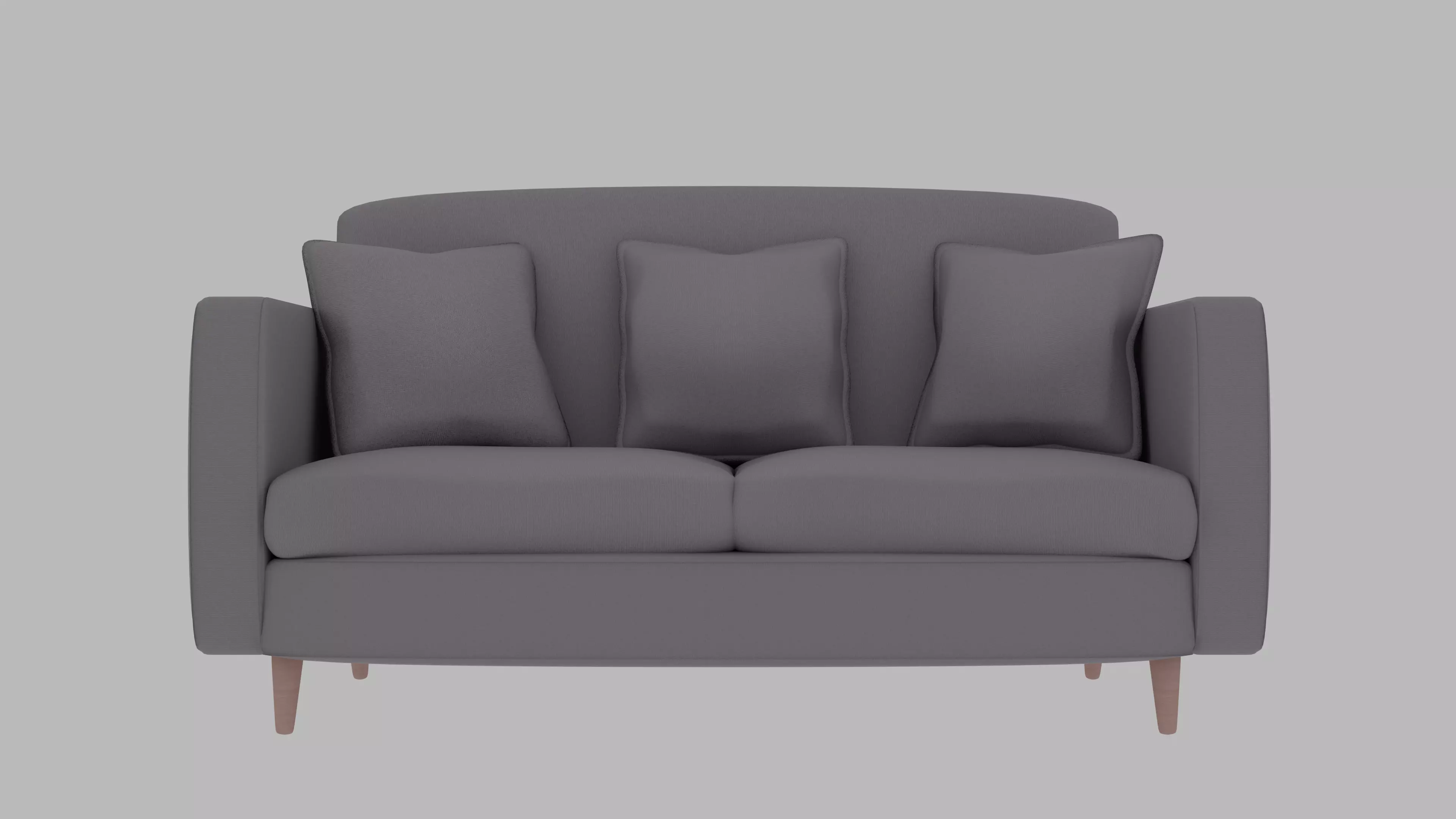 Modern Luxury Sofa with Cushions Low-poly 3D model_0