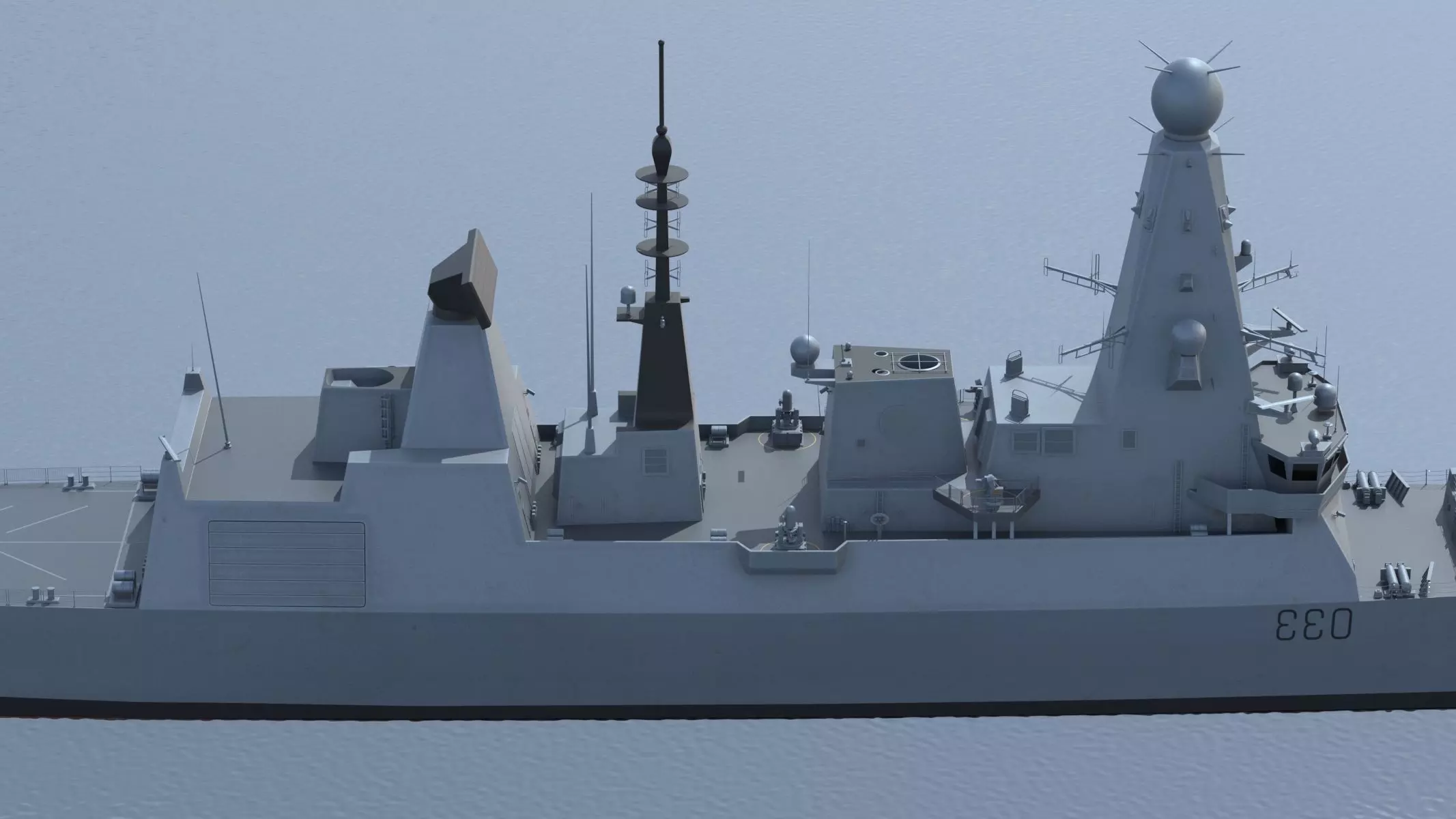 Type 45 Daring-Class Air-Defence Destroyer 3D model_26