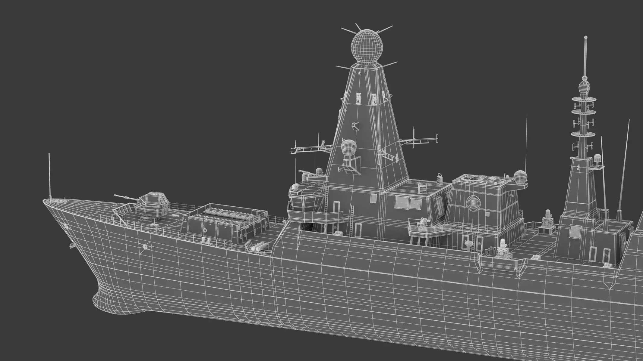 Type 45 Daring-Class Air-Defence Destroyer 3D model_23