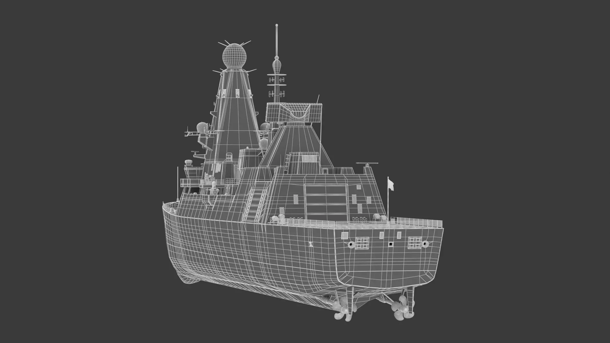 Type 45 Daring-Class Air-Defence Destroyer 3D model_19