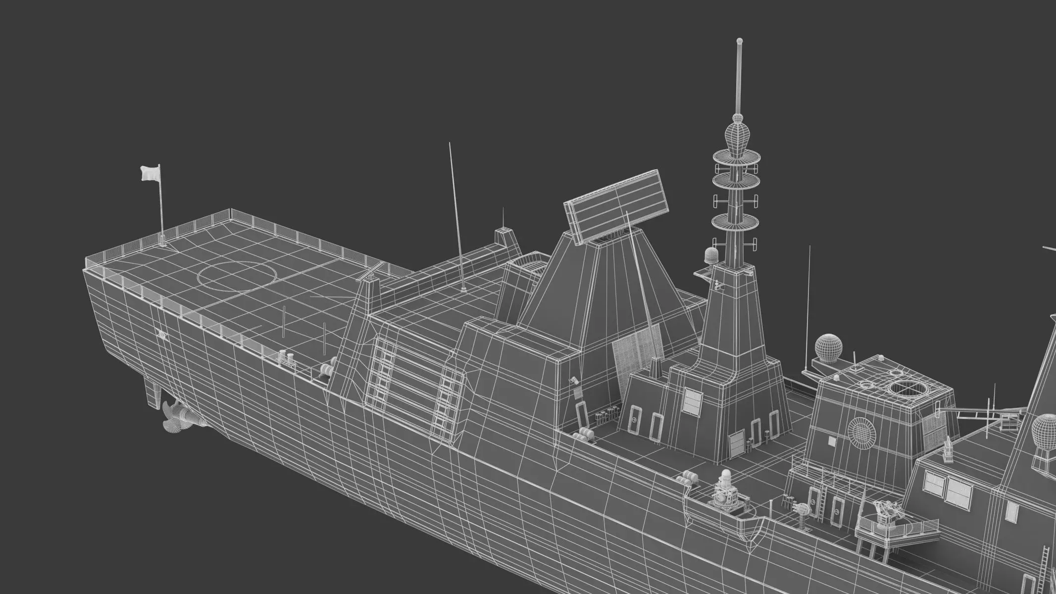 Type 45 Daring-Class Air-Defence Destroyer 3D model_29