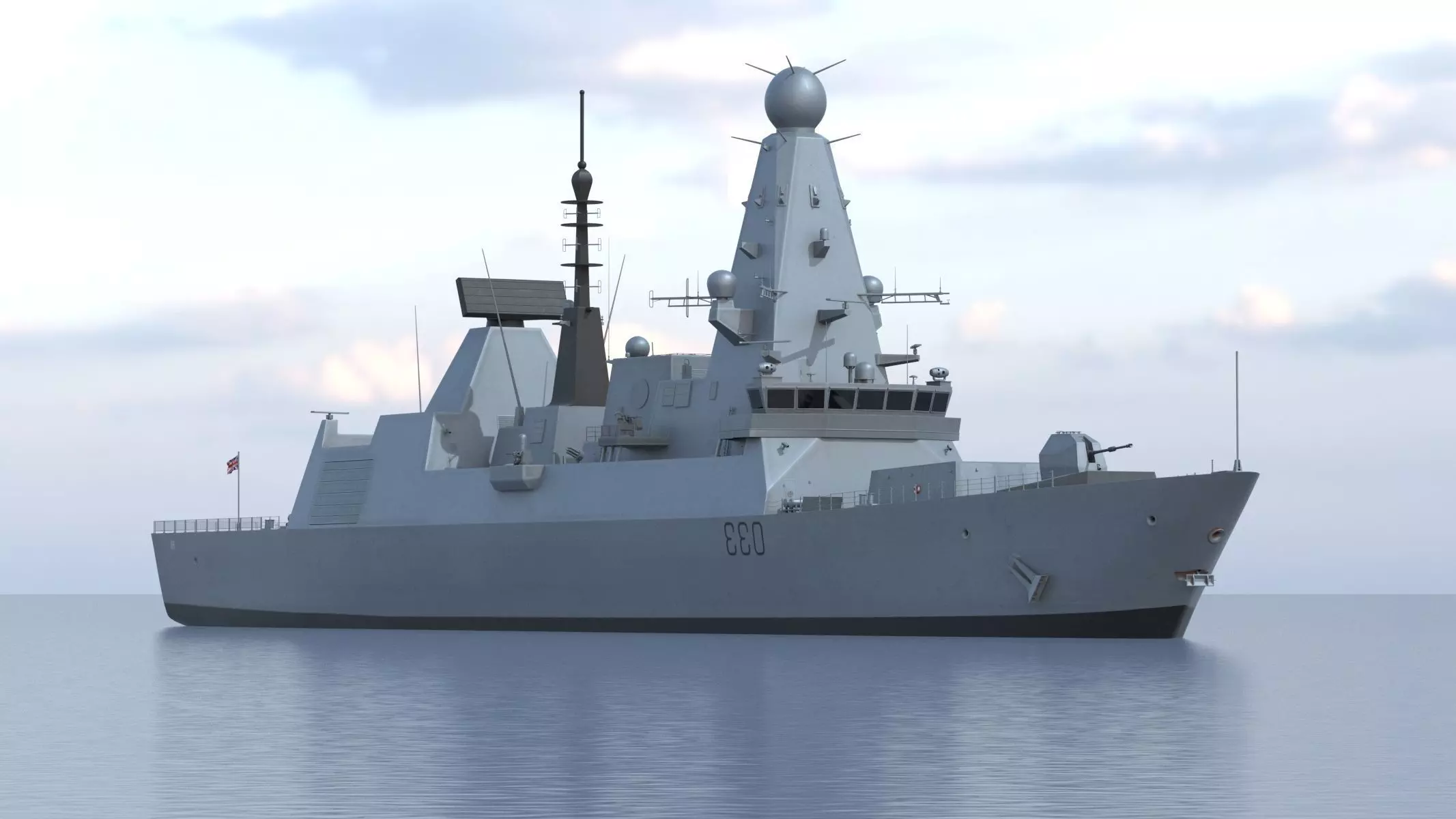 Type 45 Daring-Class Air-Defence Destroyer 3D model_6