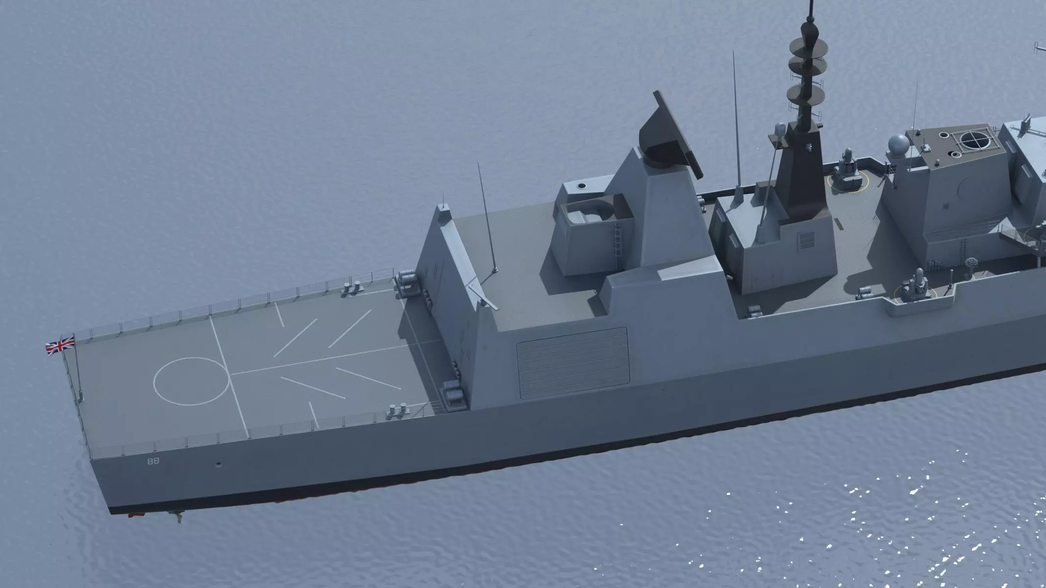Type 45 Daring-Class Air-Defence Destroyer 3D model_8