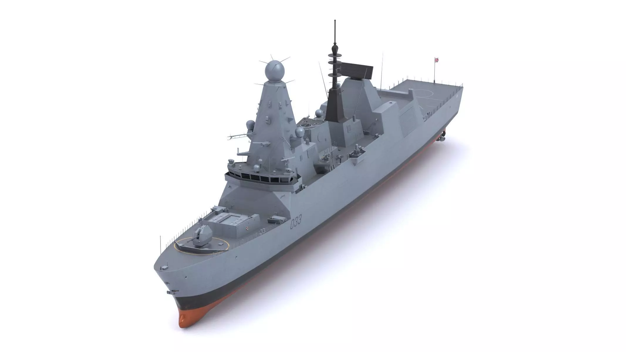Type 45 Daring-Class Air-Defence Destroyer 3D model_14