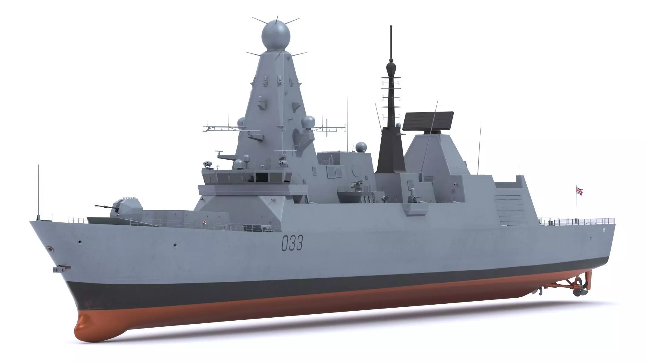 Type 45 Daring-Class Air-Defence Destroyer 3D model_0
