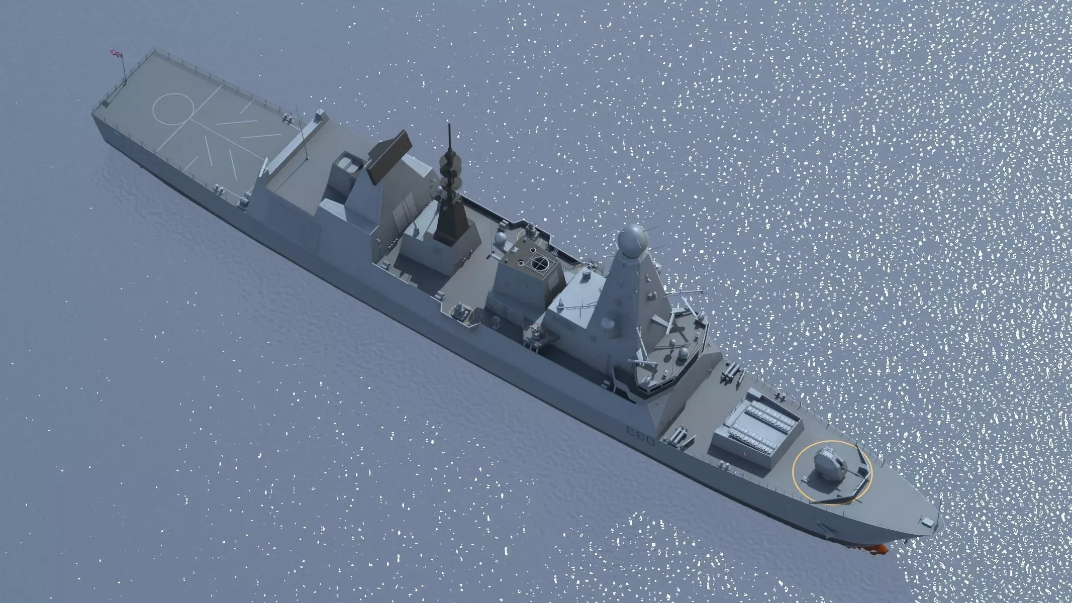 Type 45 Daring-Class Air-Defence Destroyer 3D model_24