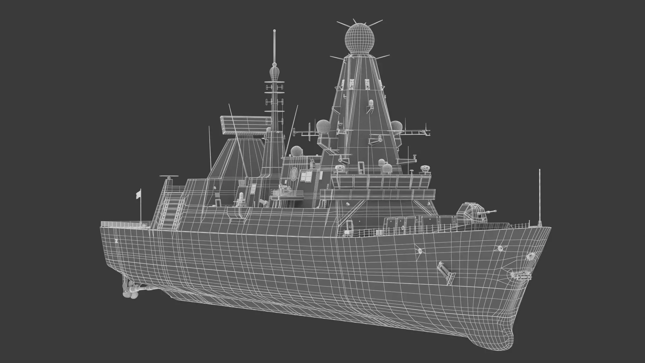 Type 45 Daring-Class Air-Defence Destroyer 3D model_18