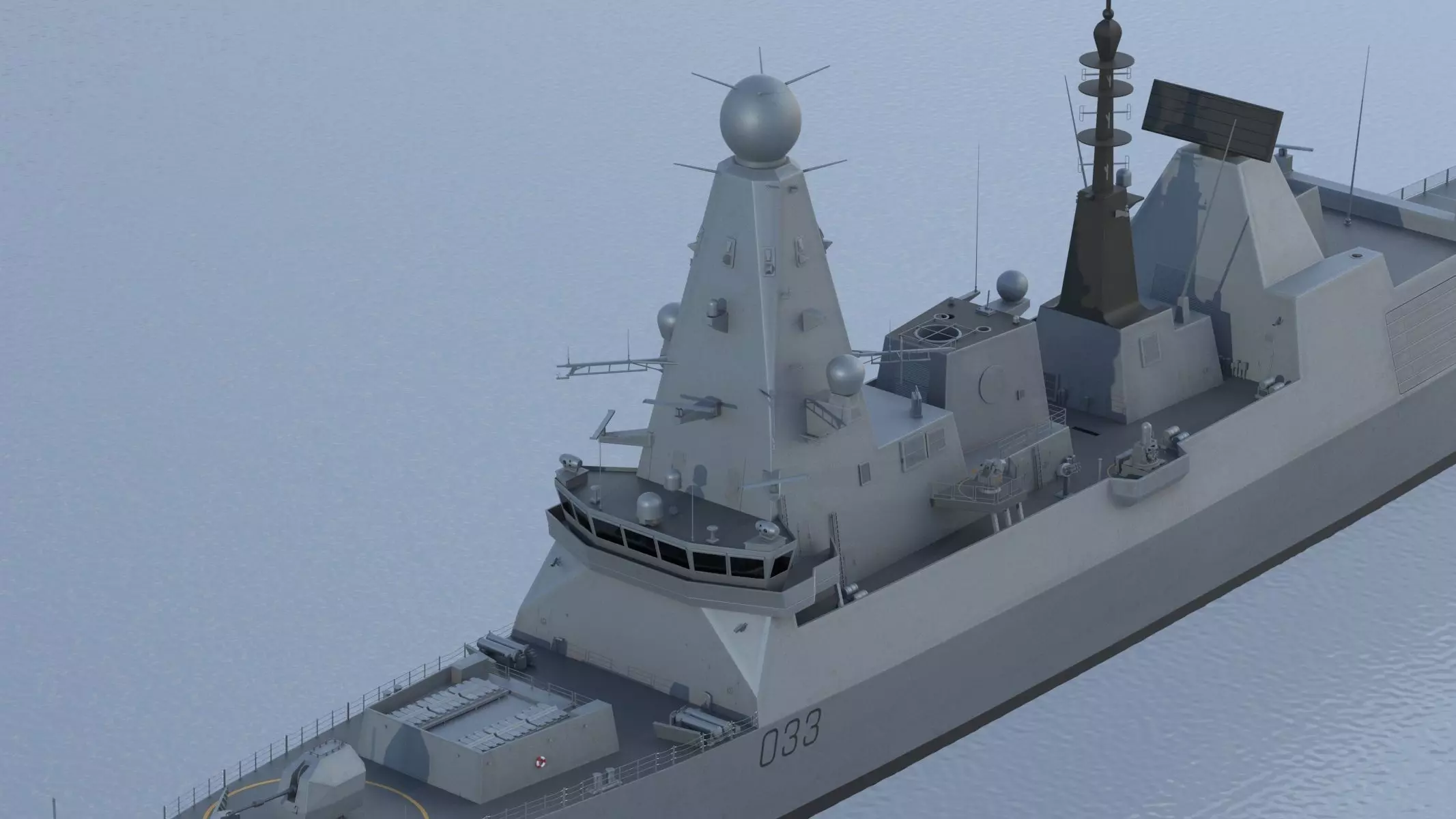 Type 45 Daring-Class Air-Defence Destroyer 3D model_27