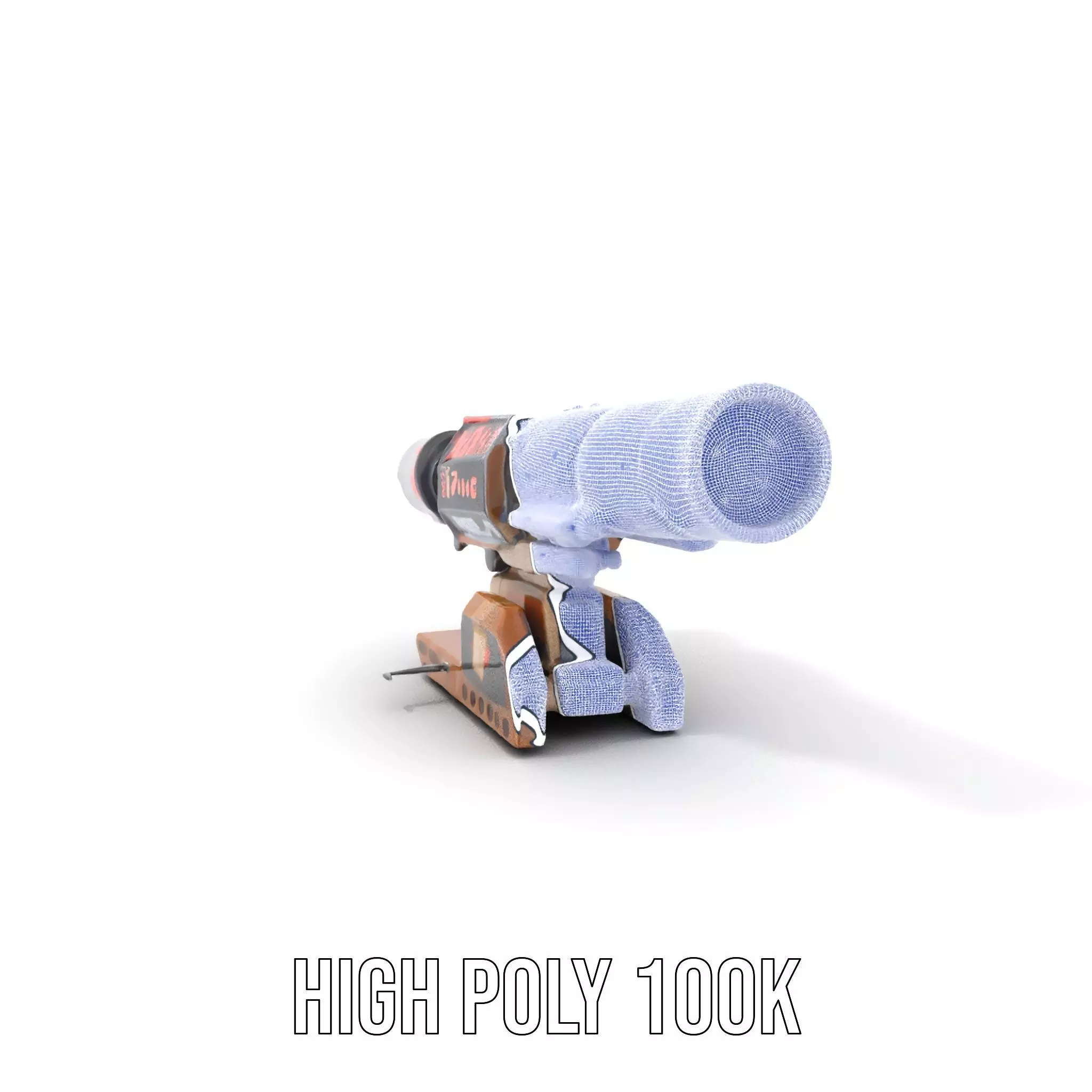 Futuristic Blaster Device model pack Low-poly 3D model_5