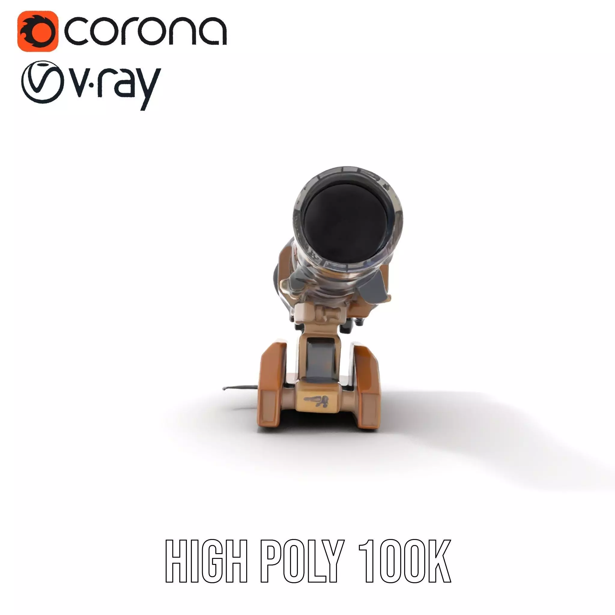 Futuristic Blaster Device model pack Low-poly 3D model_32